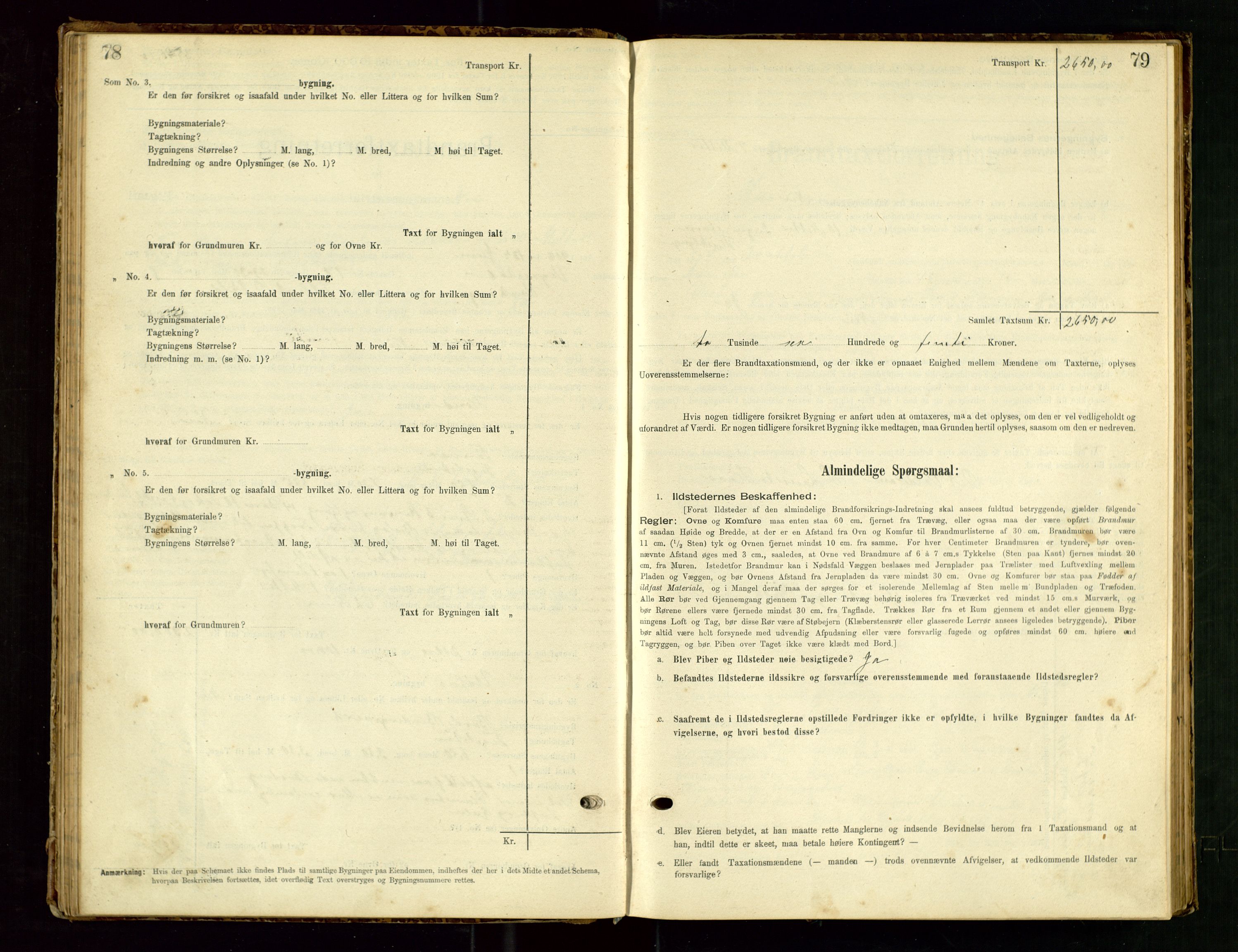 Hå lensmannskontor, SAST/A-100456/Goa/L0003: Takstprotokoll (skjema), 1895-1911, p. 78-79