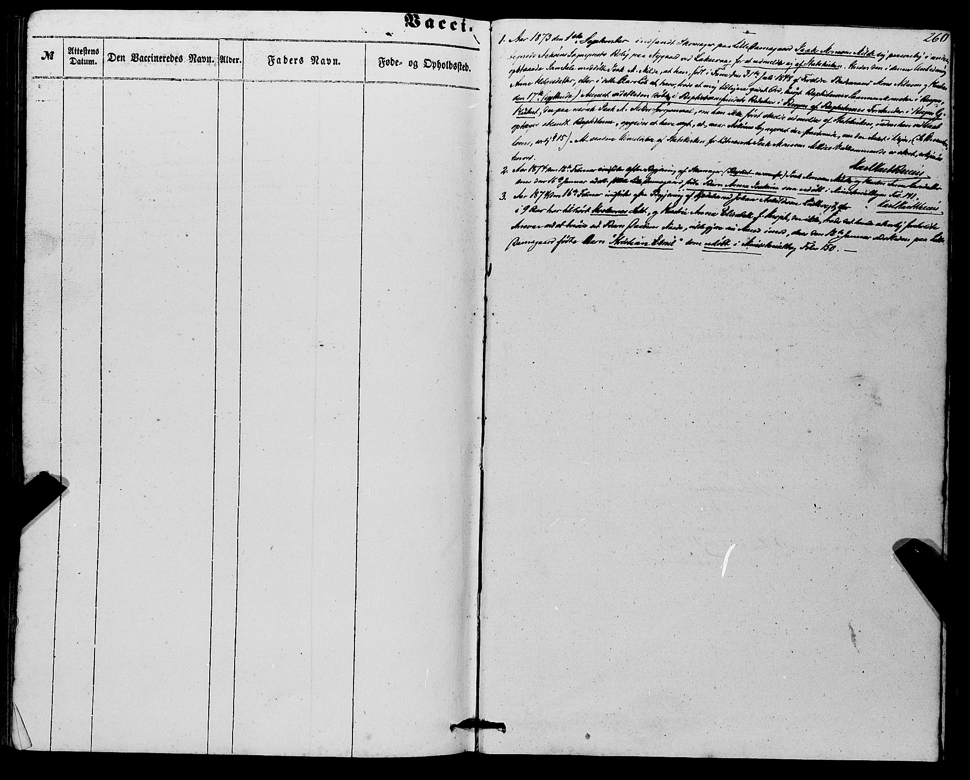 Askøy Sokneprestembete, SAB/A-74101/H/Ha/Haa/Haaa/L0012: Parish register (official) no. A 12, 1855-1877, p. 260
