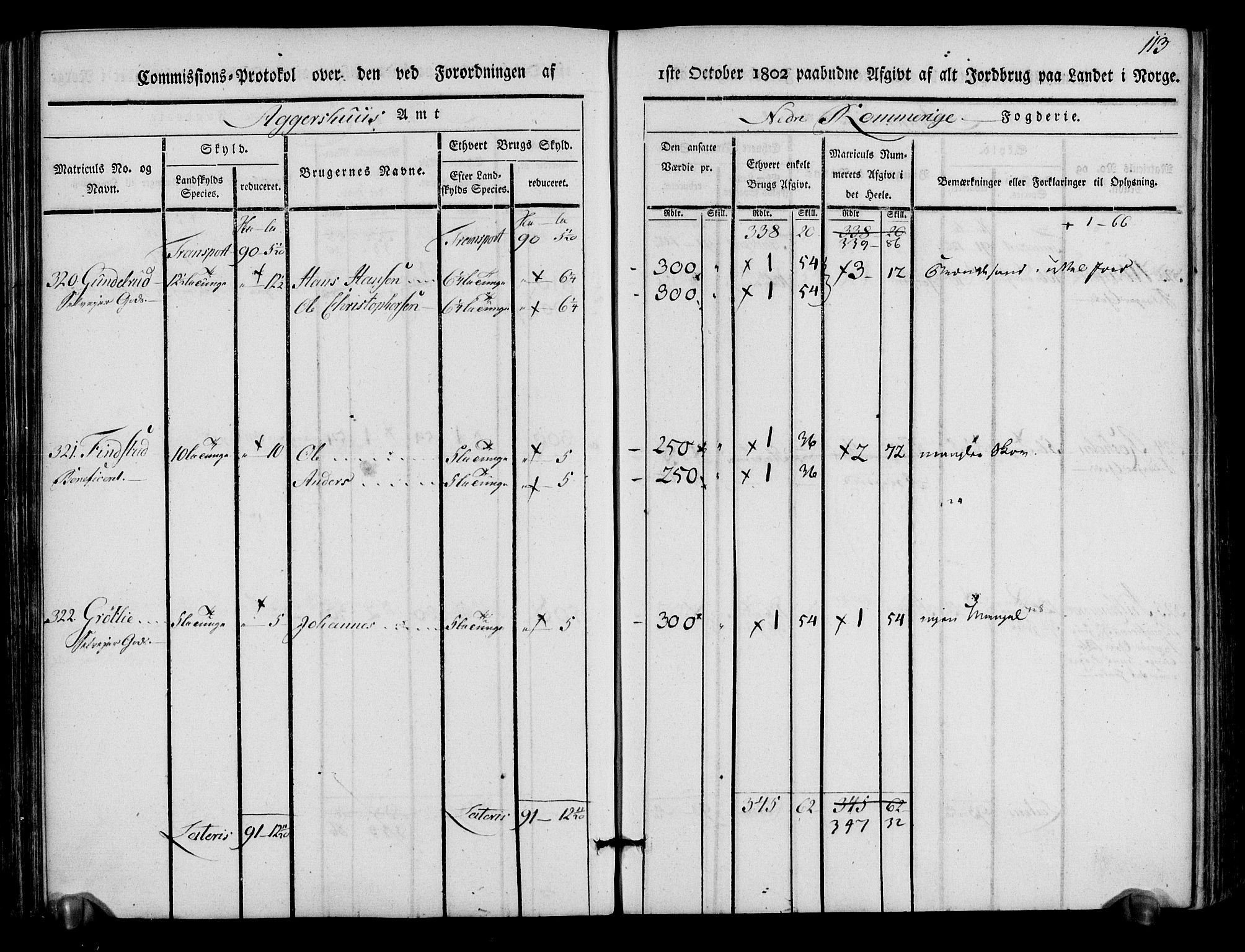 Rentekammeret inntil 1814, Realistisk ordnet avdeling, AV/RA-EA-4070/N/Ne/Nea/L0017: Nedre Romerike fogderi. Kommisjonsprotokoll, 1803, p. 115