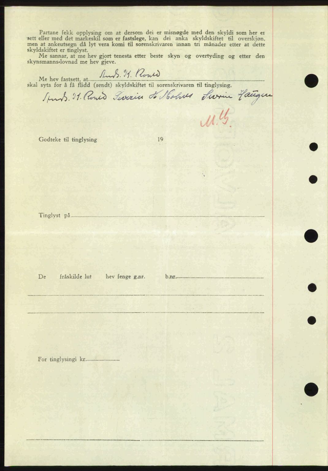 Nordre Sunnmøre sorenskriveri, AV/SAT-A-0006/1/2/2C/2Ca: Mortgage book no. A33, 1949-1950, Diary no: : 327/1950