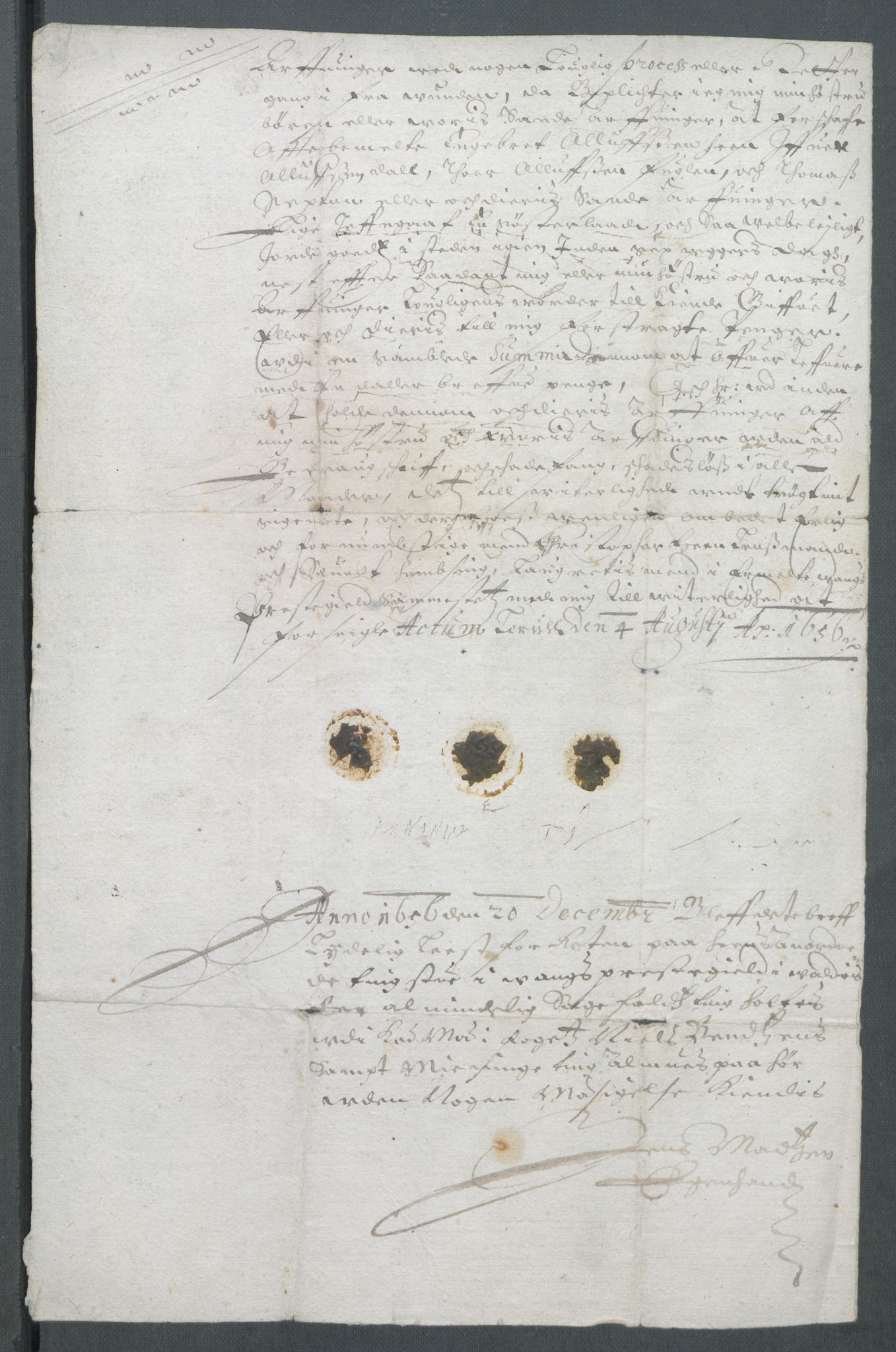 Riksarkivets diplomsamling, RA/EA-5965/F02/L0166: Dokumenter, 1654-1656, p. 246