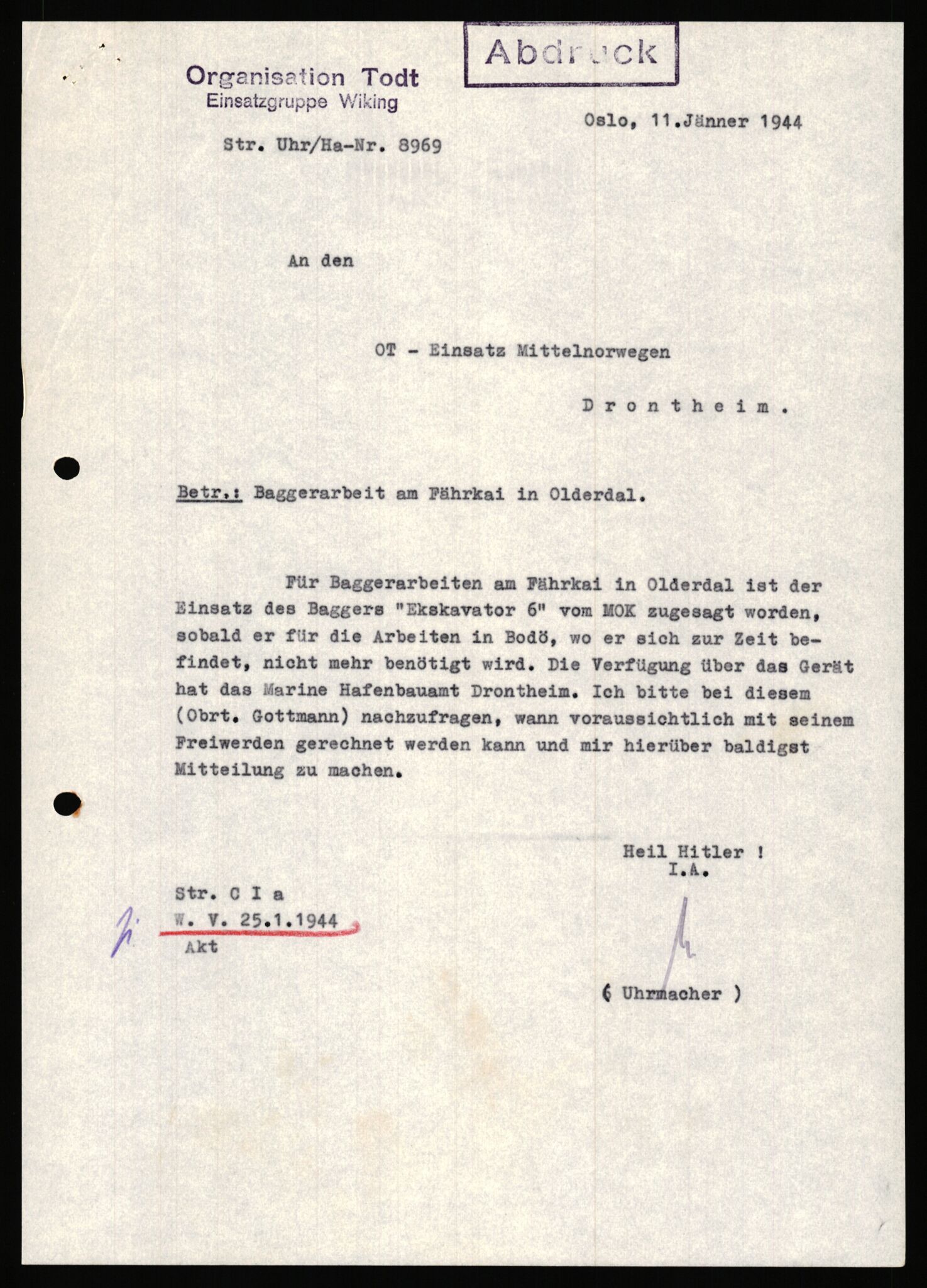 Tyske arkiver, Organisation Todt (OT), Einsatzgruppe Wiking, AV/RA-RAFA-2188/1/E/E2/E2d/L0023: Fähren und Anlegen, 1942-1944, p. 83