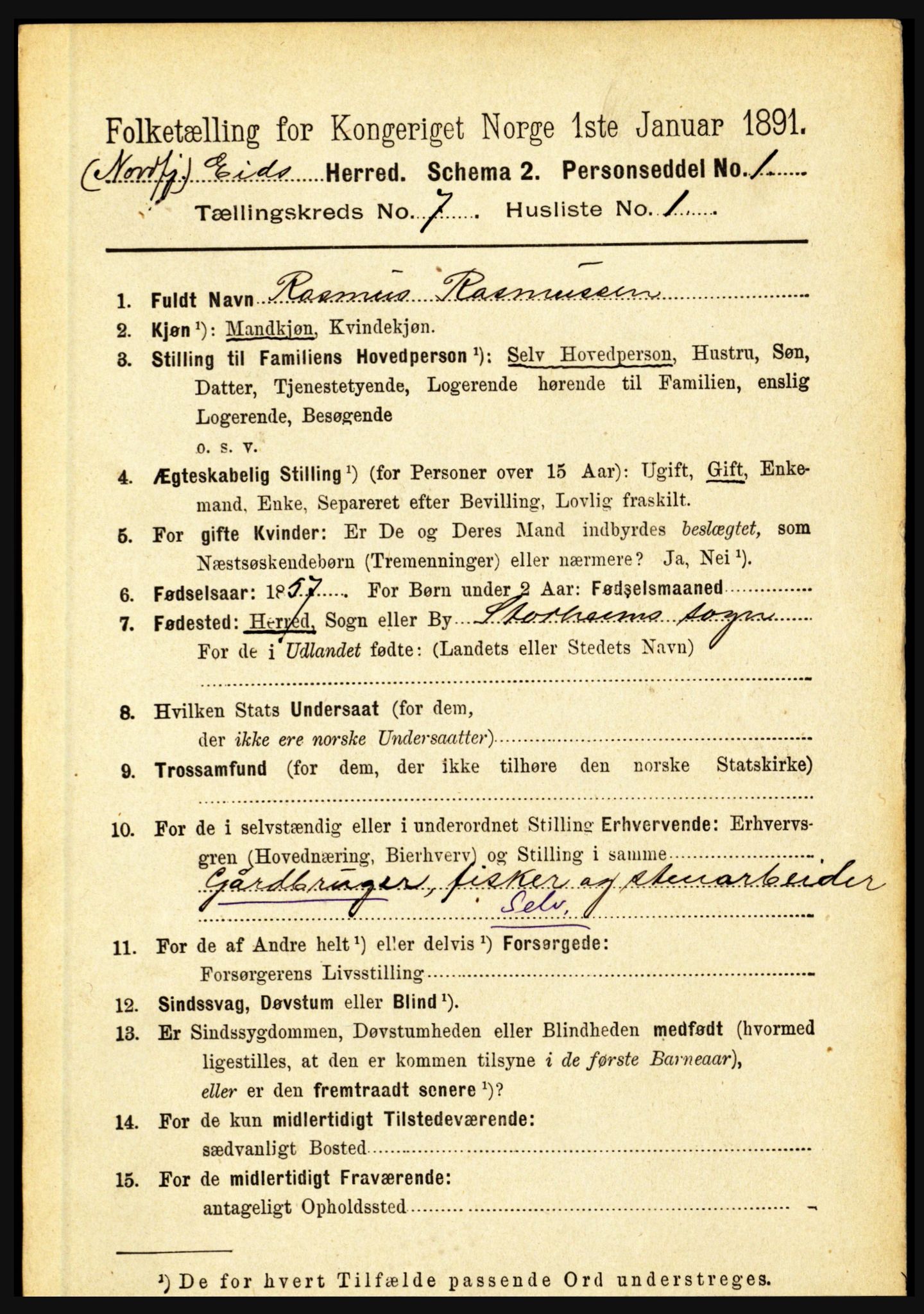 RA, 1891 census for 1443 Eid, 1891, p. 1784