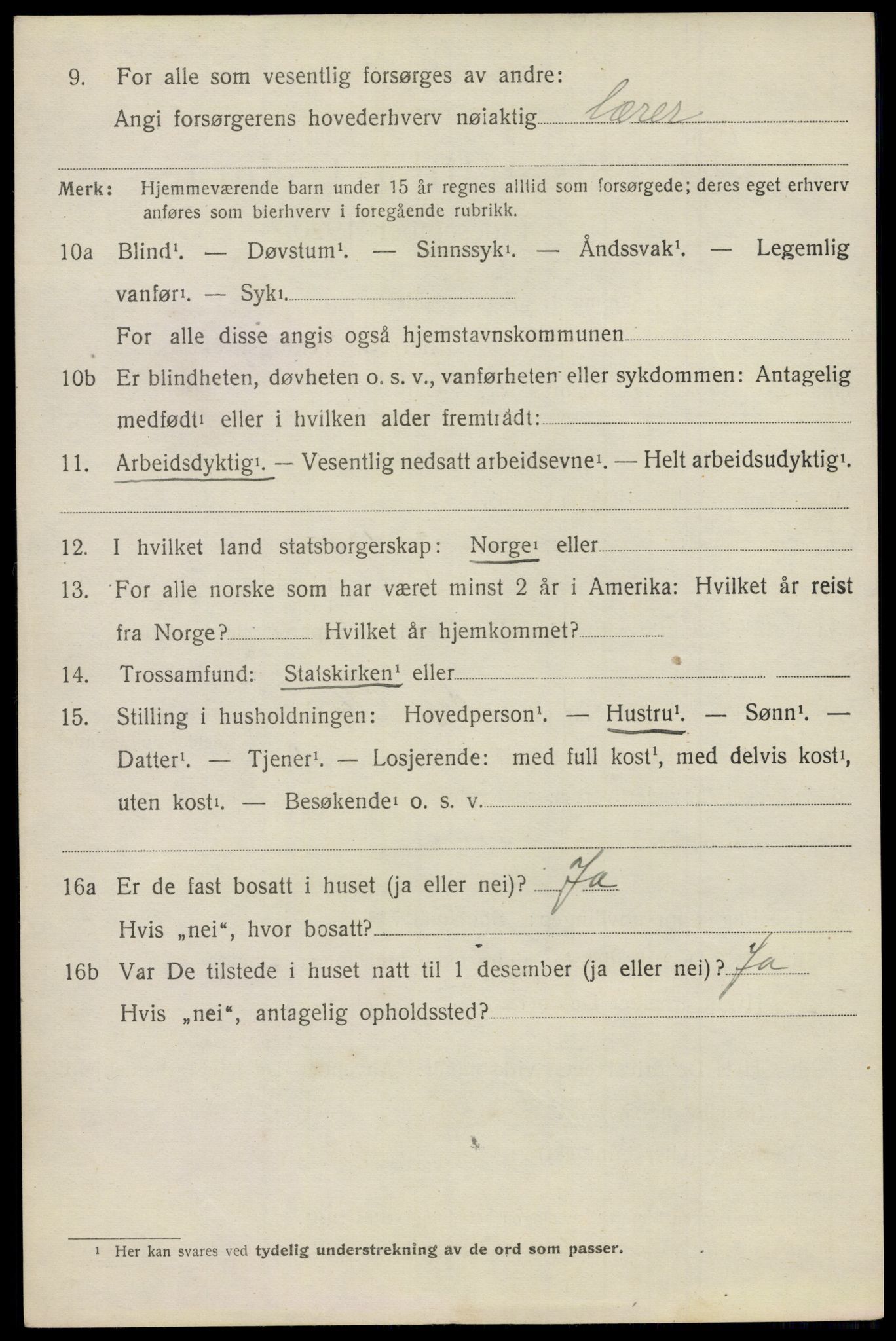 SAO, 1920 census for Rygge, 1920, p. 9556