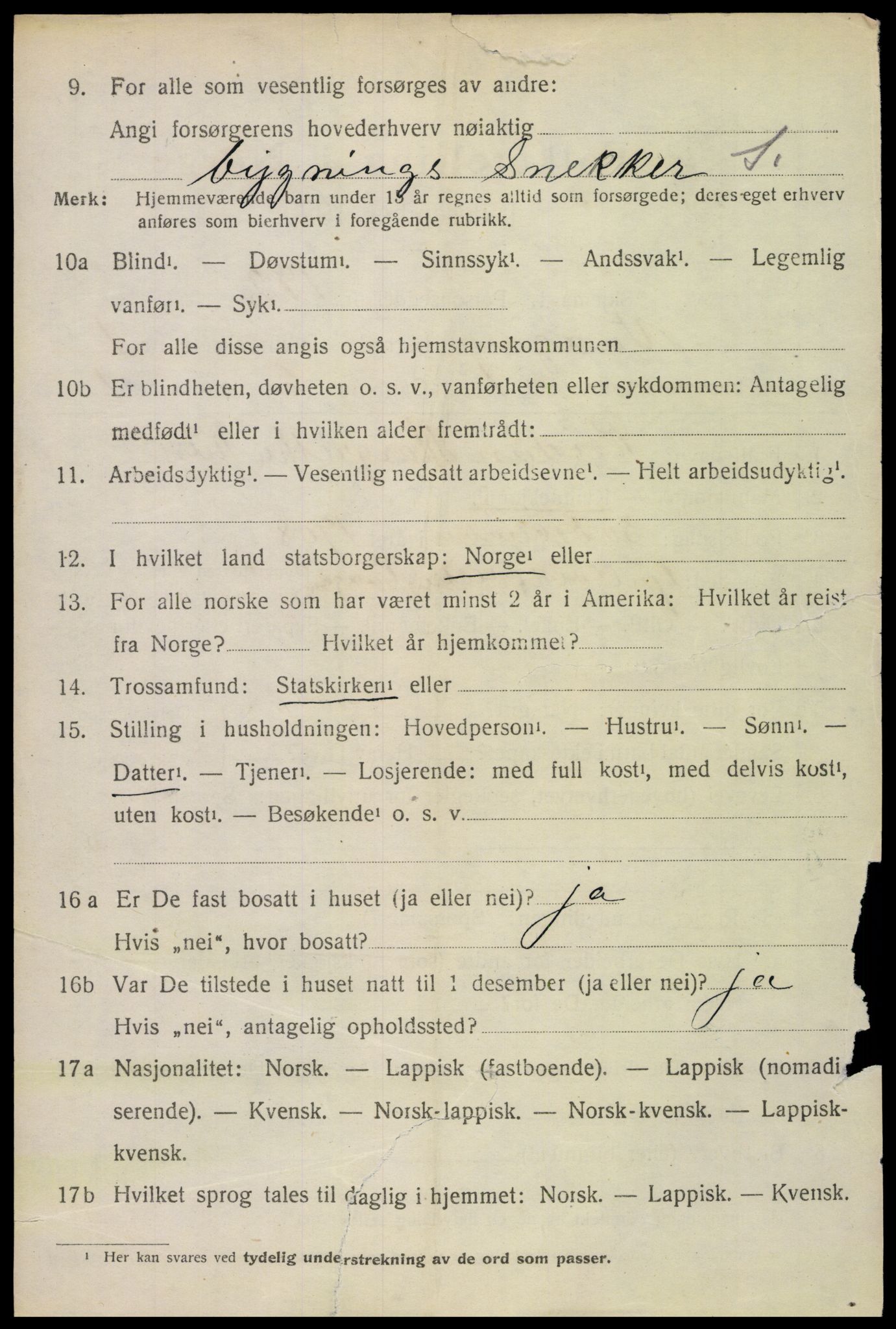 SAT, 1920 census for Vågan, 1920, p. 1832