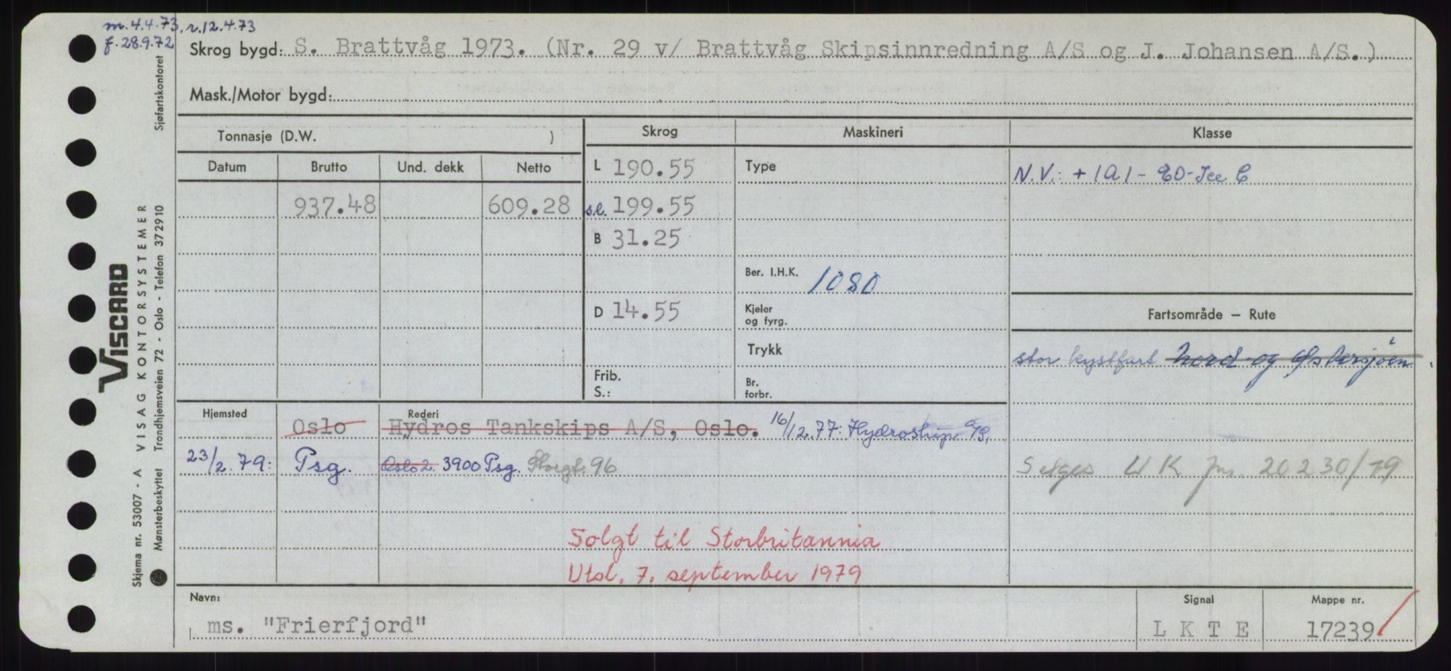 Sjøfartsdirektoratet med forløpere, Skipsmålingen, RA/S-1627/H/Hd/L0011: Fartøy, Fla-Får, p. 437