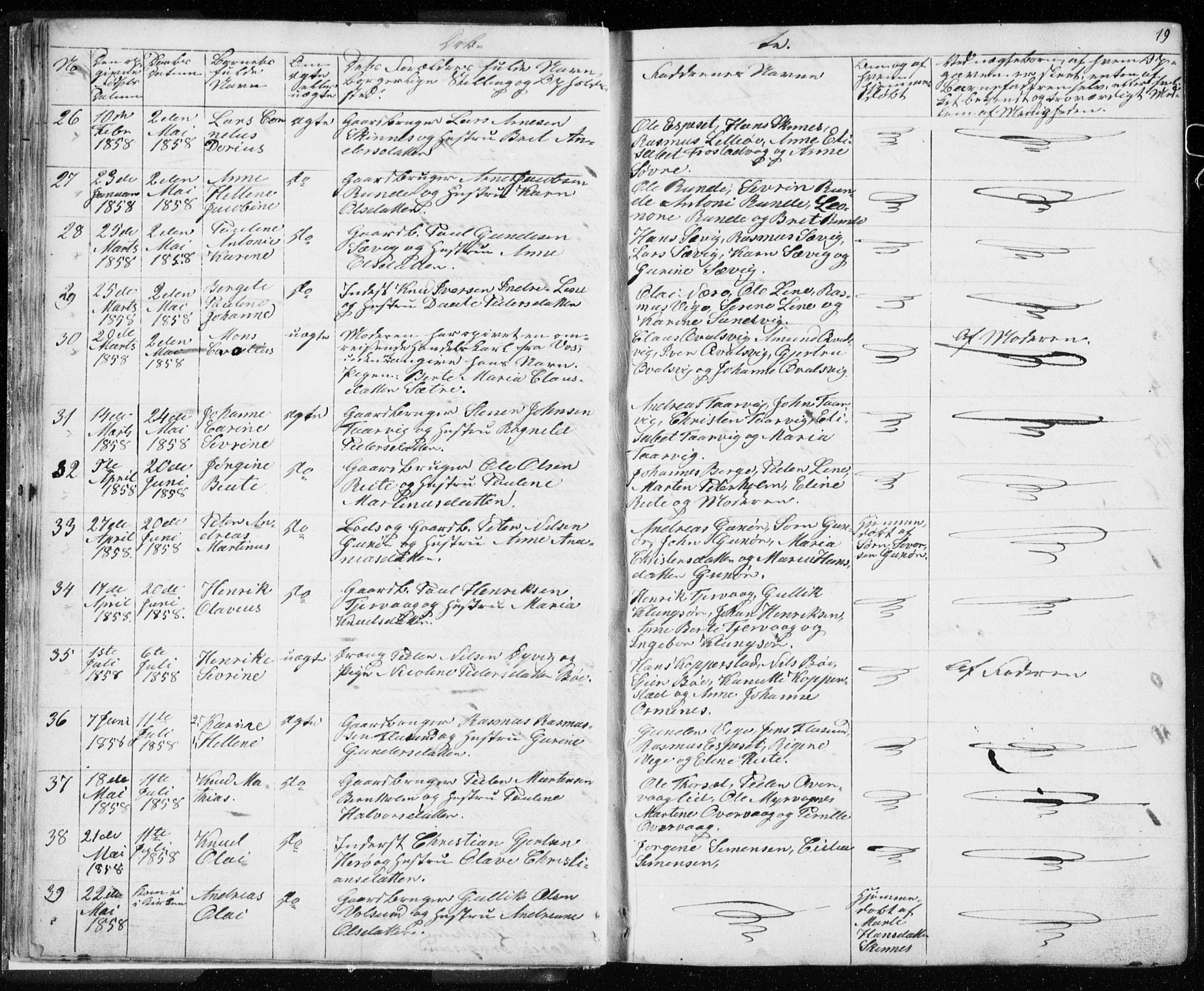 Ministerialprotokoller, klokkerbøker og fødselsregistre - Møre og Romsdal, AV/SAT-A-1454/507/L0079: Parish register (copy) no. 507C02, 1854-1877, p. 19