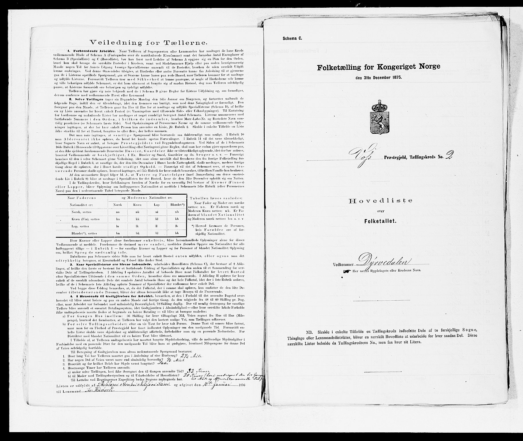 SAB, 1875 census for 1235P Voss, 1875, p. 4