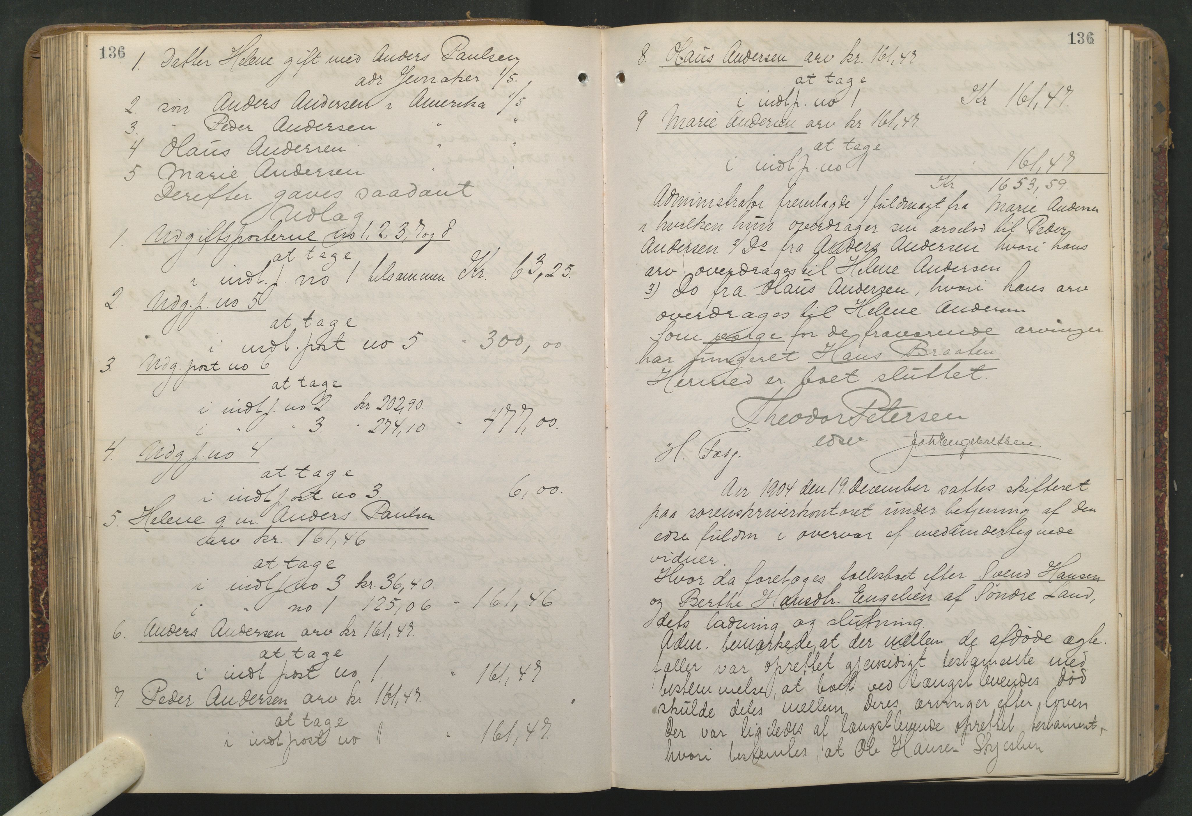 Hadeland og Land tingrett, AV/SAH-TING-010/J/Jd/L0004: Skifteutlodningsprotokoll, 1900-1913, p. 136