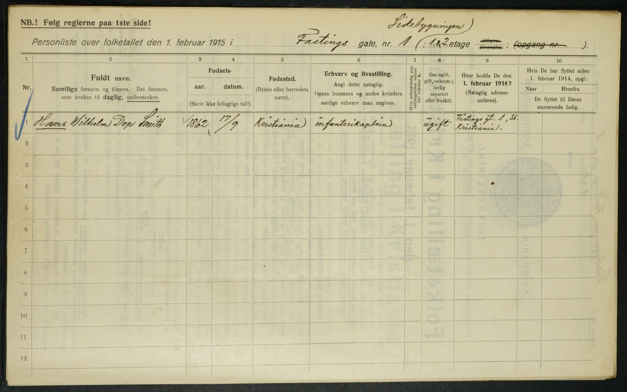 OBA, Municipal Census 1915 for Kristiania, 1915, p. 23183