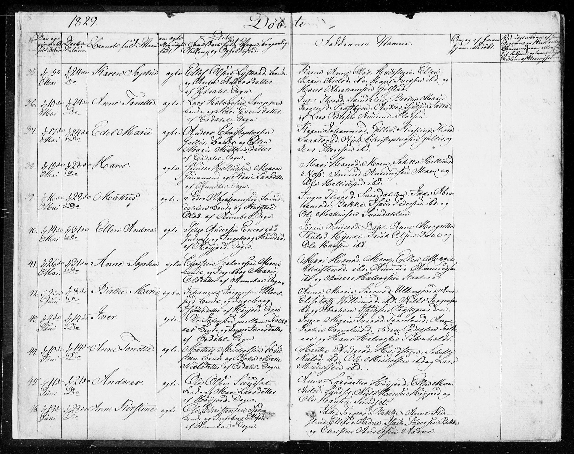 Andebu kirkebøker, AV/SAKO-A-336/F/Fa/L0004: Parish register (official) no. 4, 1829-1856, p. 8-9