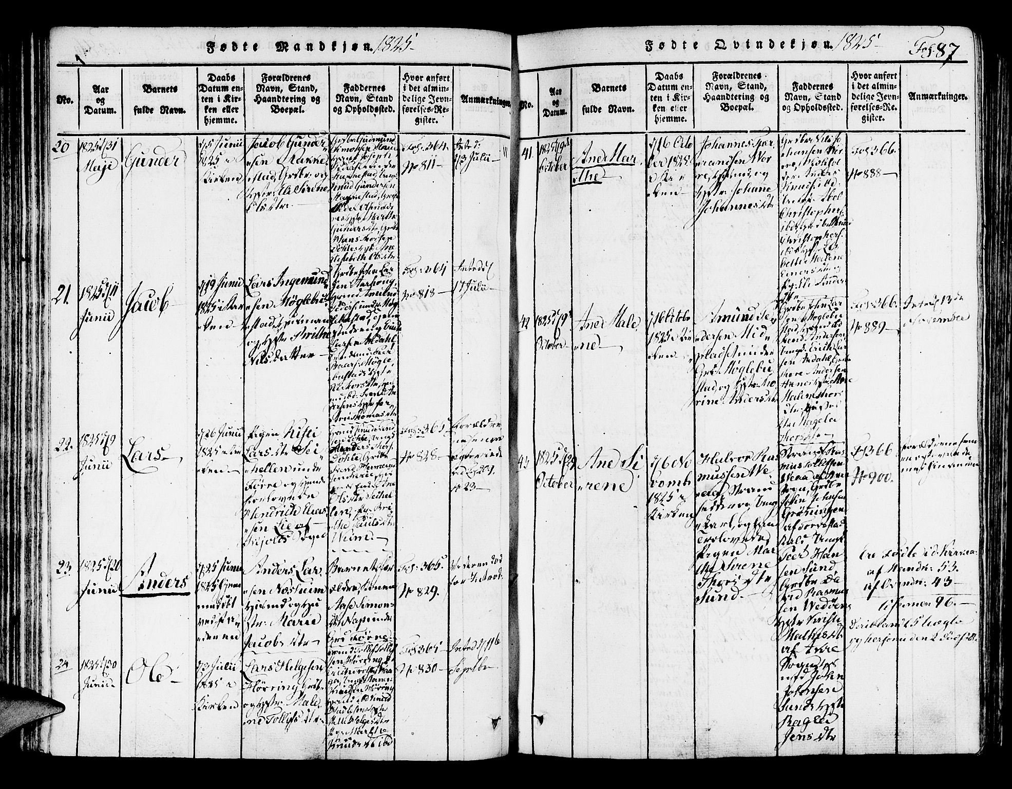 Avaldsnes sokneprestkontor, SAST/A -101851/H/Ha/Haa/L0004: Parish register (official) no. A 4, 1816-1825, p. 87
