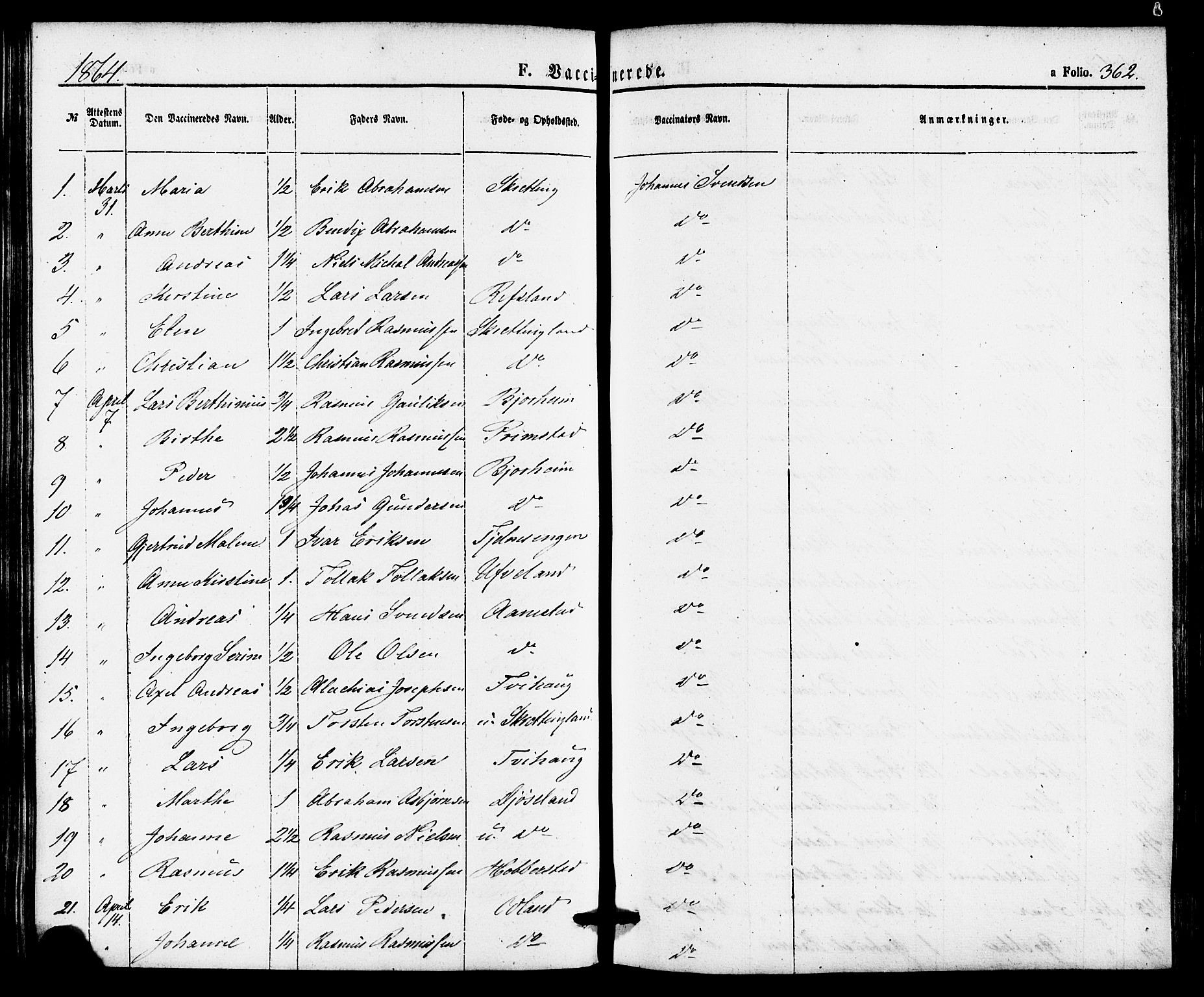 Hå sokneprestkontor, AV/SAST-A-101801/001/30BA/L0009: Parish register (official) no. A 8, 1855-1878, p. 362