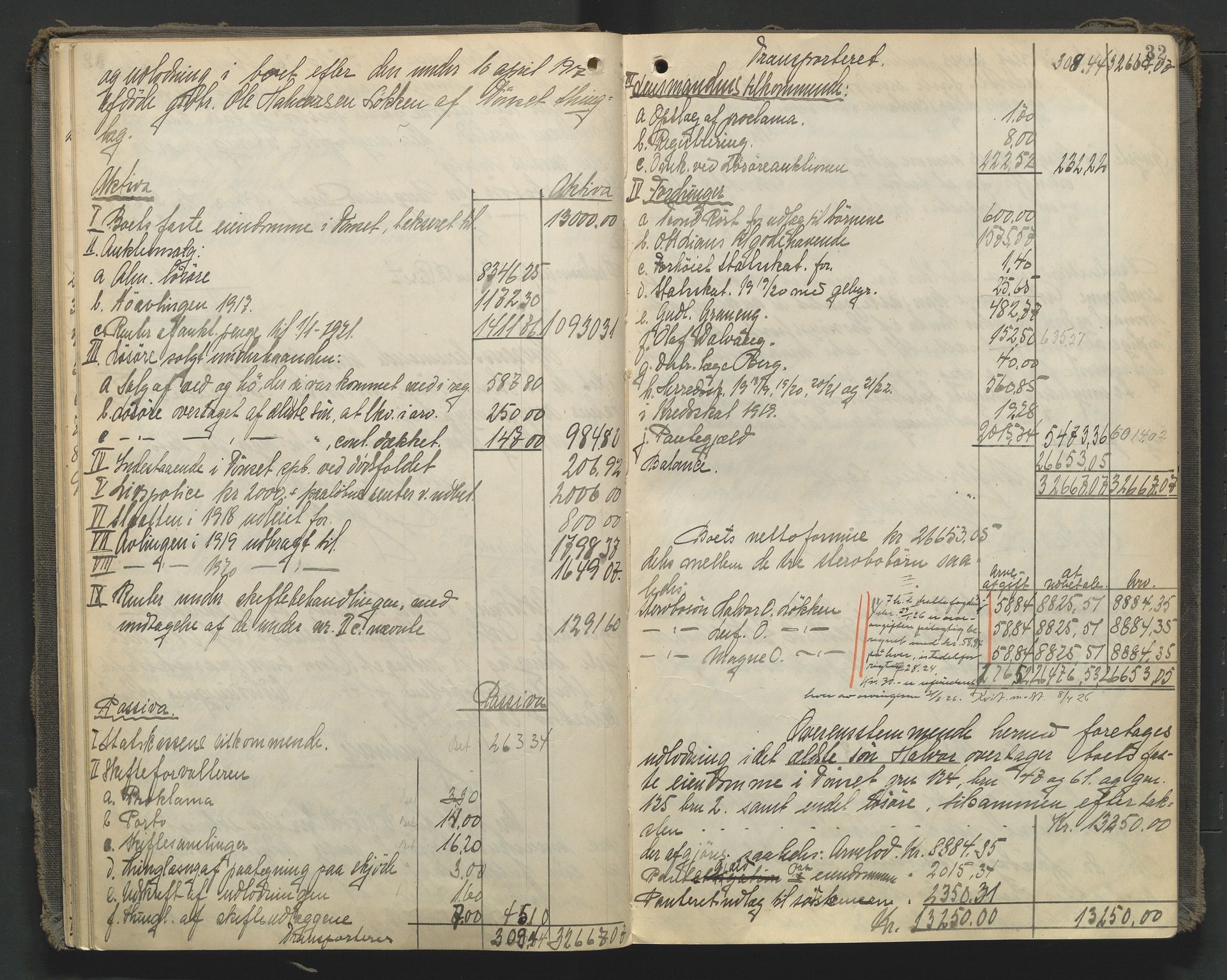 Nord-Østerdal tingrett, SAH/TING-020/J/Jd/L0007: Skifteutlodningsprotokoll, 1920-1929, p. 32