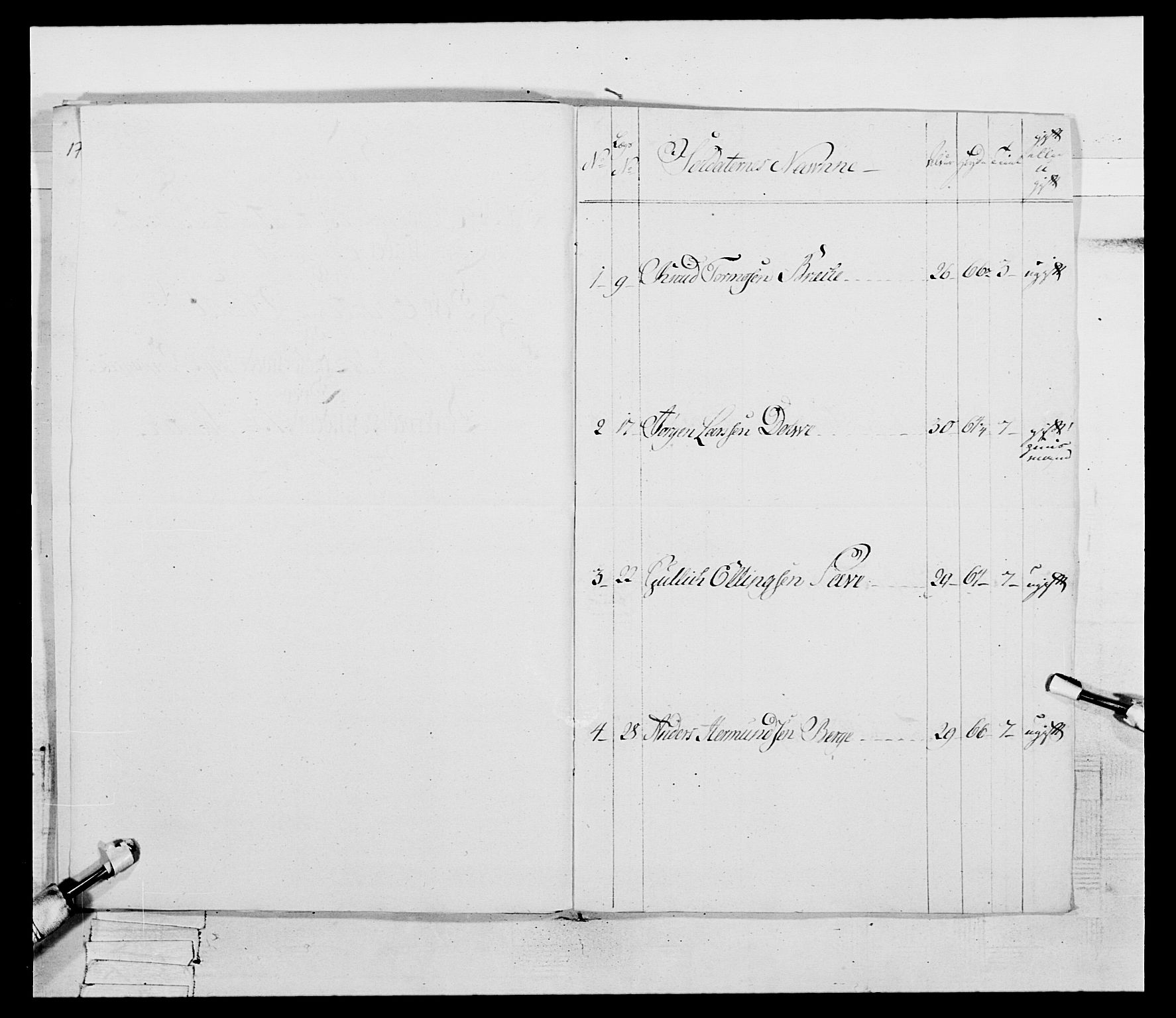 Generalitets- og kommissariatskollegiet, Det kongelige norske kommissariatskollegium, AV/RA-EA-5420/E/Eh/L0094: 2. Bergenhusiske nasjonale infanteriregiment, 1776-1779, p. 73