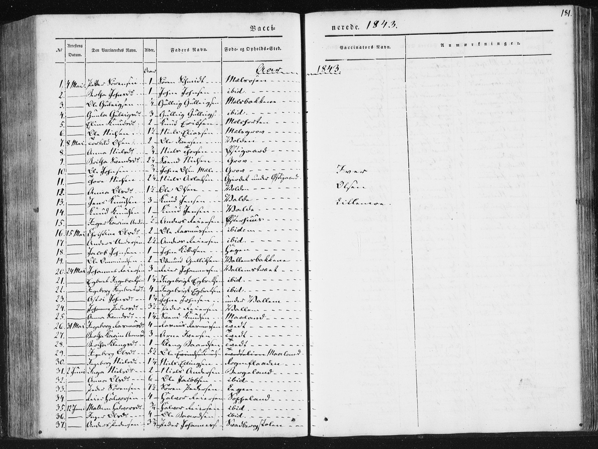 Hjelmeland sokneprestkontor, AV/SAST-A-101843/01/IV/L0008: Parish register (official) no. A 8, 1842-1861, p. 181