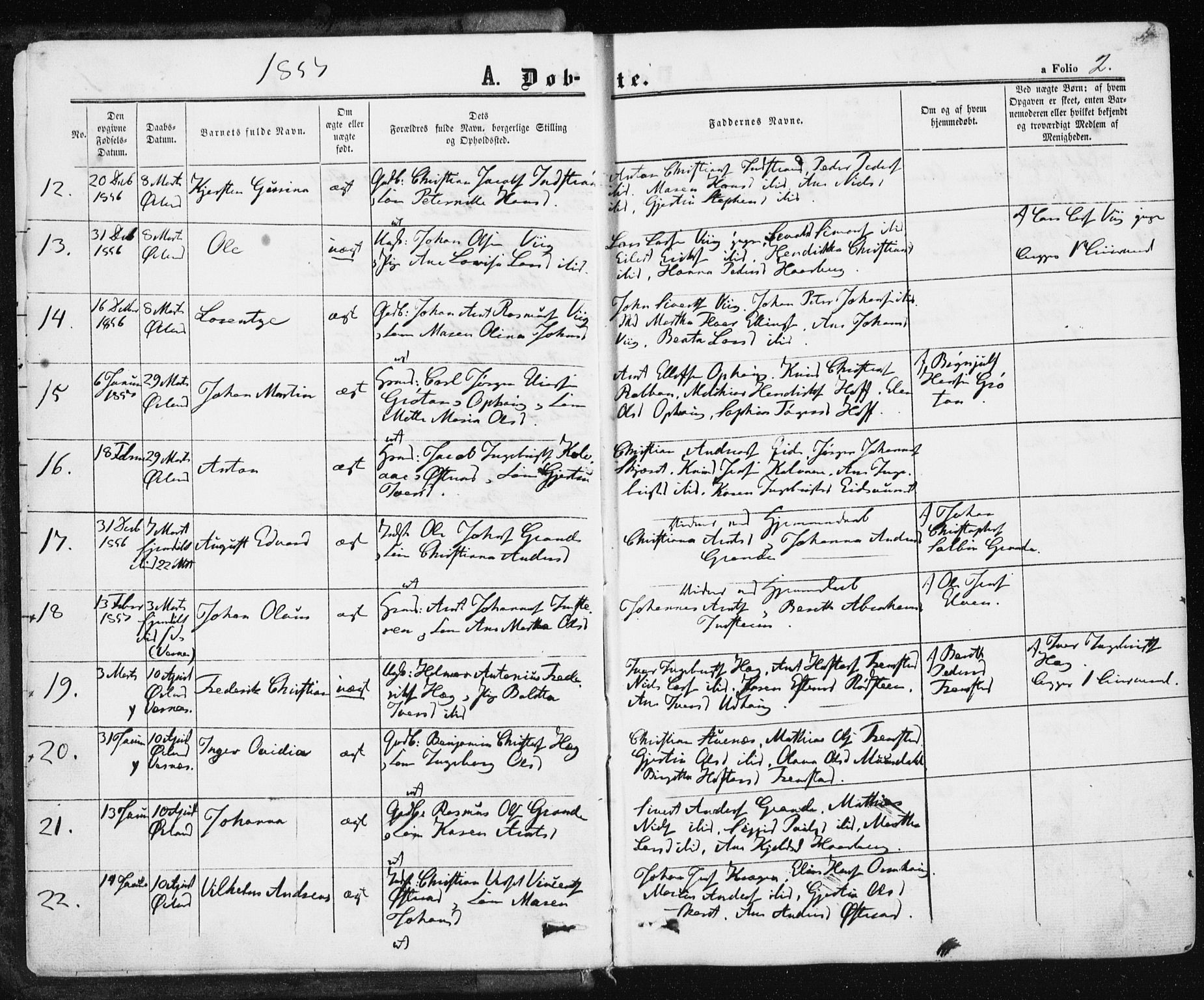 Ministerialprotokoller, klokkerbøker og fødselsregistre - Sør-Trøndelag, AV/SAT-A-1456/659/L0737: Parish register (official) no. 659A07, 1857-1875, p. 2