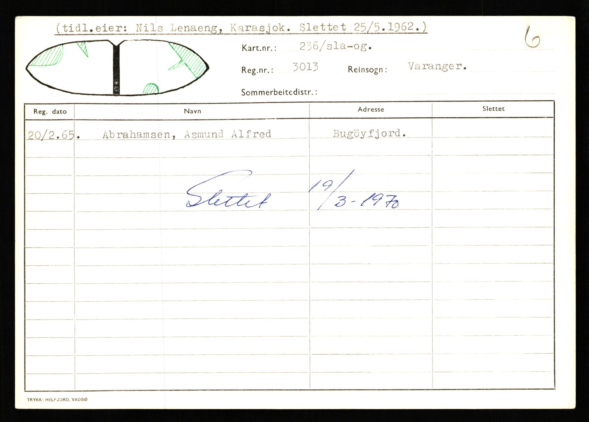 Lappefogden i Finnmark/Reindriftsforvaltningen Øst-Finnmark, AV/SATØ-S-1461/G/Ge/Gea/L0007: Slettede reinmerker: Karasjok, Kautokeino, Polmak og Varanger, 1934-1992, p. 270