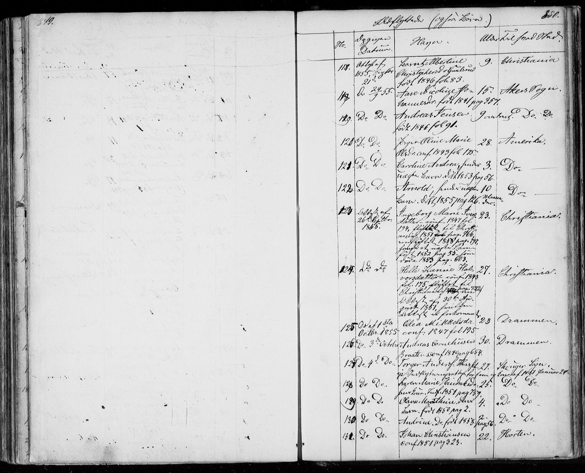 Modum kirkebøker, AV/SAKO-A-234/F/Fa/L0008: Parish register (official) no. 8, 1851-1859, p. 849-850