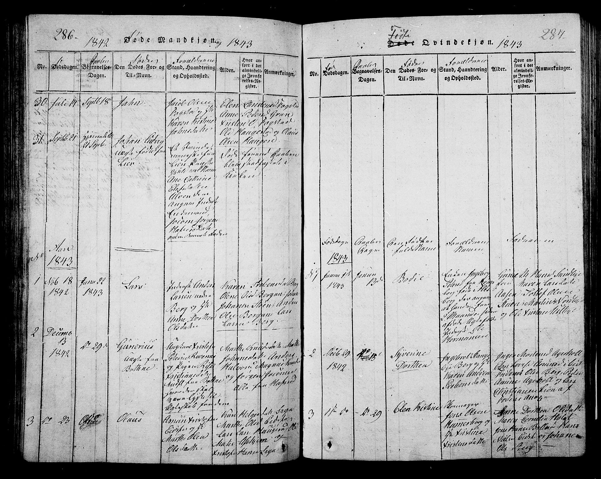 Hof kirkebøker, AV/SAKO-A-64/G/Ga/L0001: Parish register (copy) no. I 1, 1814-1844, p. 288-289