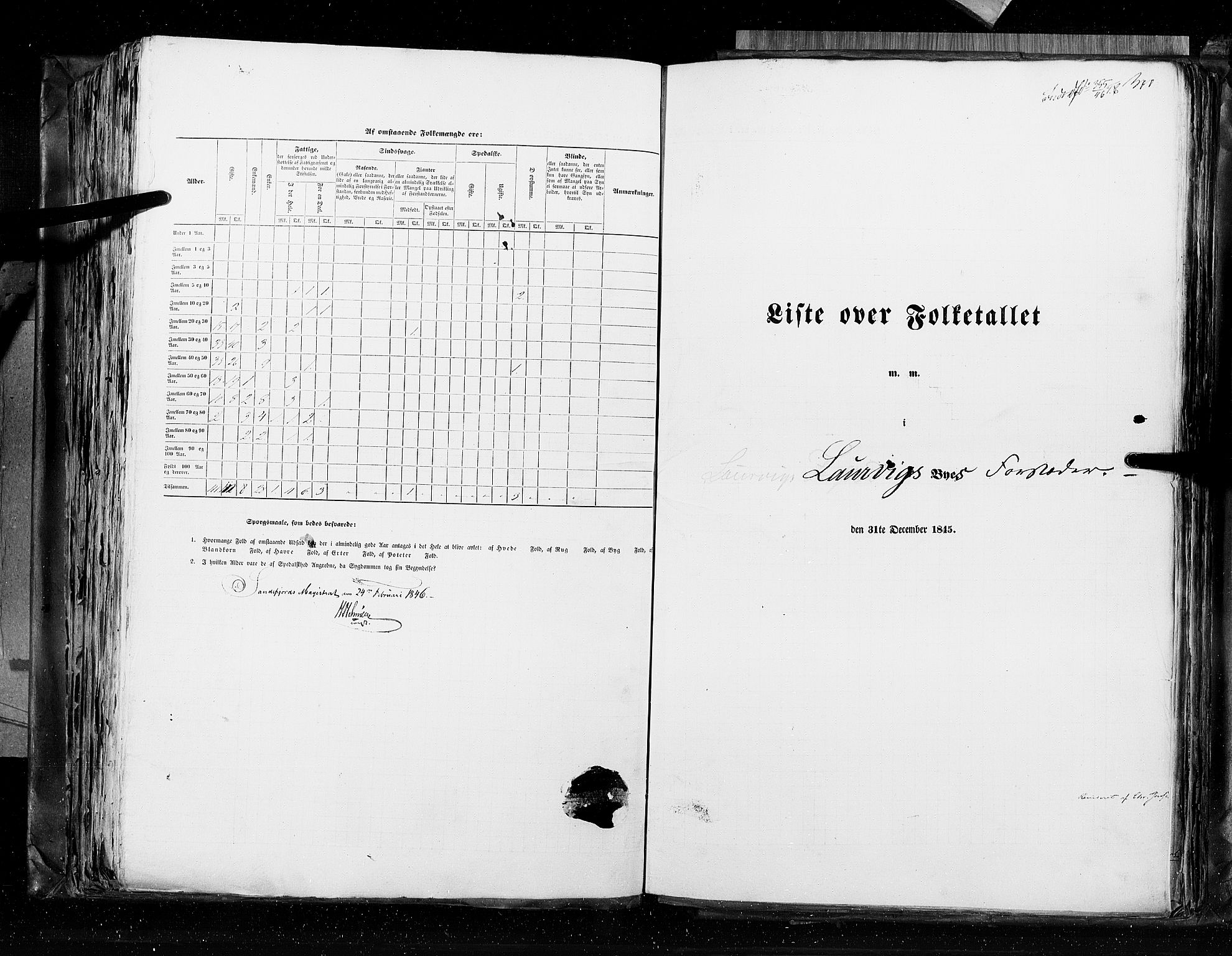 RA, Census 1845, vol. 10: Cities, 1845, p. 300