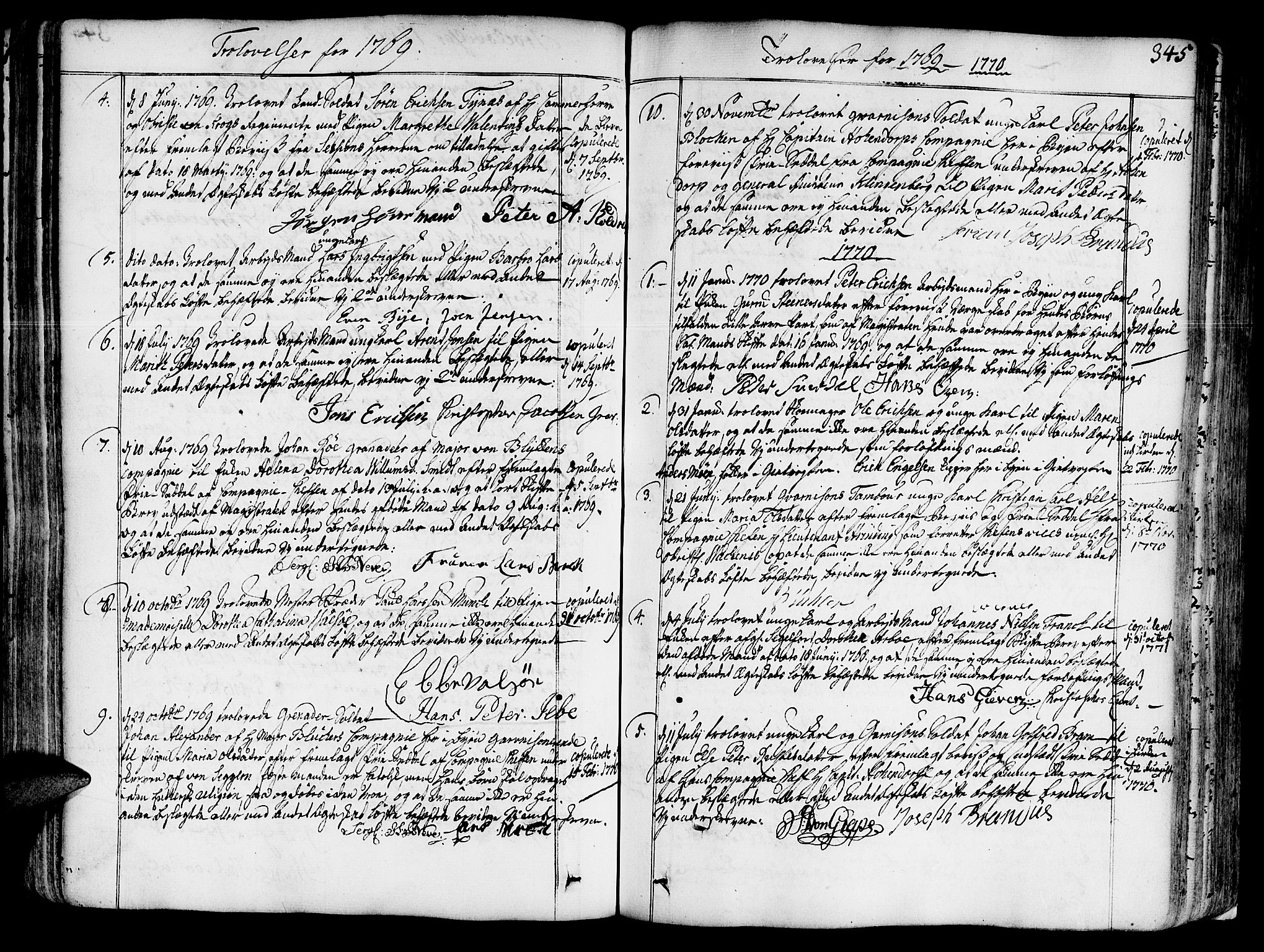 Ministerialprotokoller, klokkerbøker og fødselsregistre - Sør-Trøndelag, SAT/A-1456/602/L0103: Parish register (official) no. 602A01, 1732-1774, p. 345