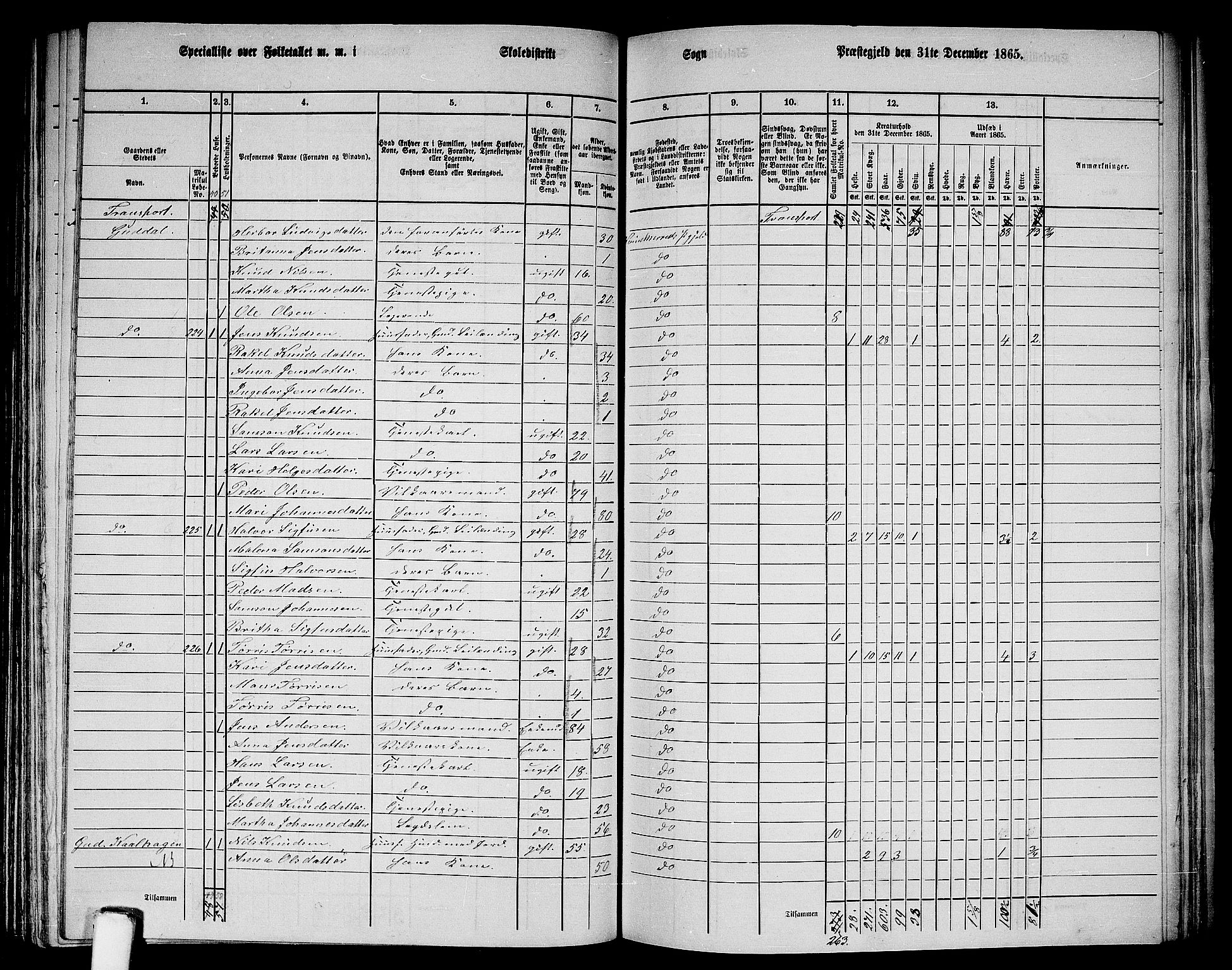 RA, 1865 census for Kvinnherad, 1865, p. 117