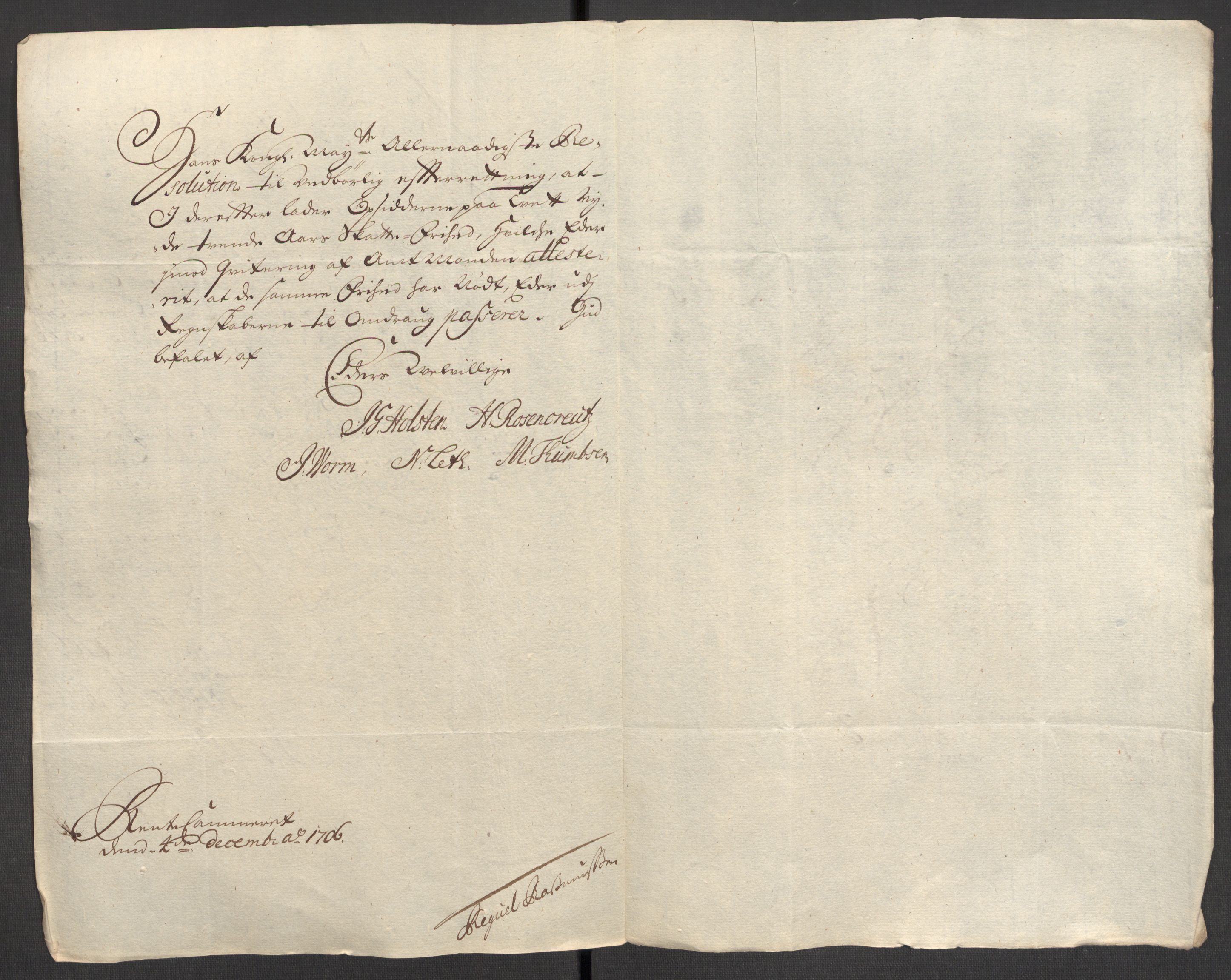 Rentekammeret inntil 1814, Reviderte regnskaper, Fogderegnskap, AV/RA-EA-4092/R48/L2984: Fogderegnskap Sunnhordland og Hardanger, 1706-1707, p. 267