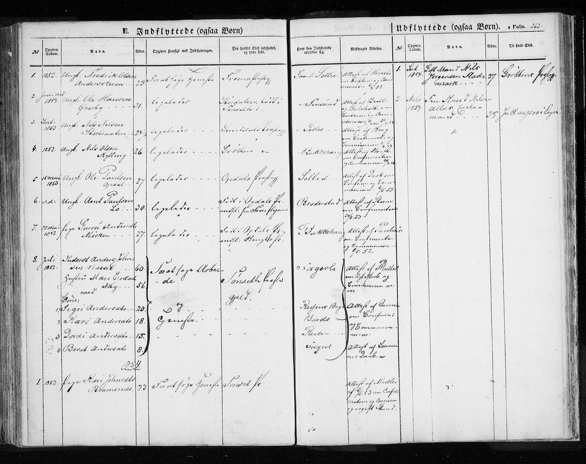Målselv sokneprestembete, SATØ/S-1311/G/Ga/Gaa/L0003kirke: Parish register (official) no. 3, 1853-1863, p. 262