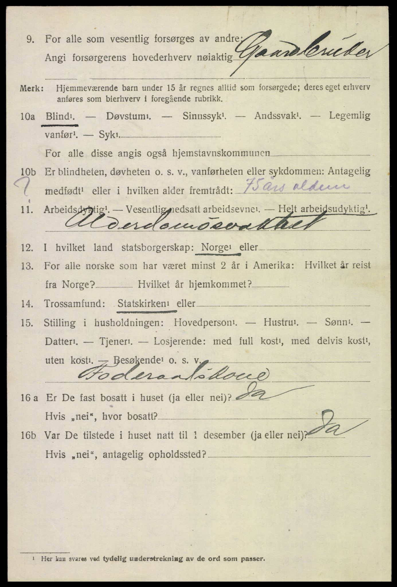 SAH, 1920 census for Folldal, 1920, p. 4582