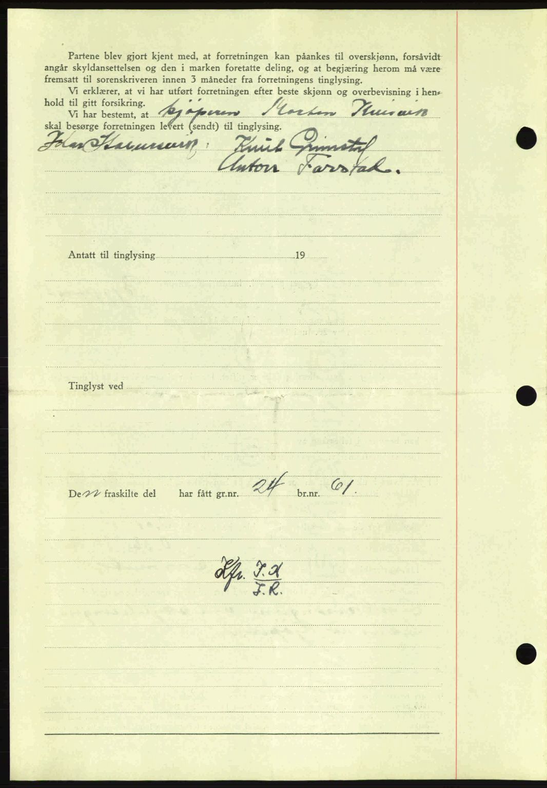 Nordmøre sorenskriveri, AV/SAT-A-4132/1/2/2Ca: Mortgage book no. A93, 1942-1942, Diary no: : 1685/1942