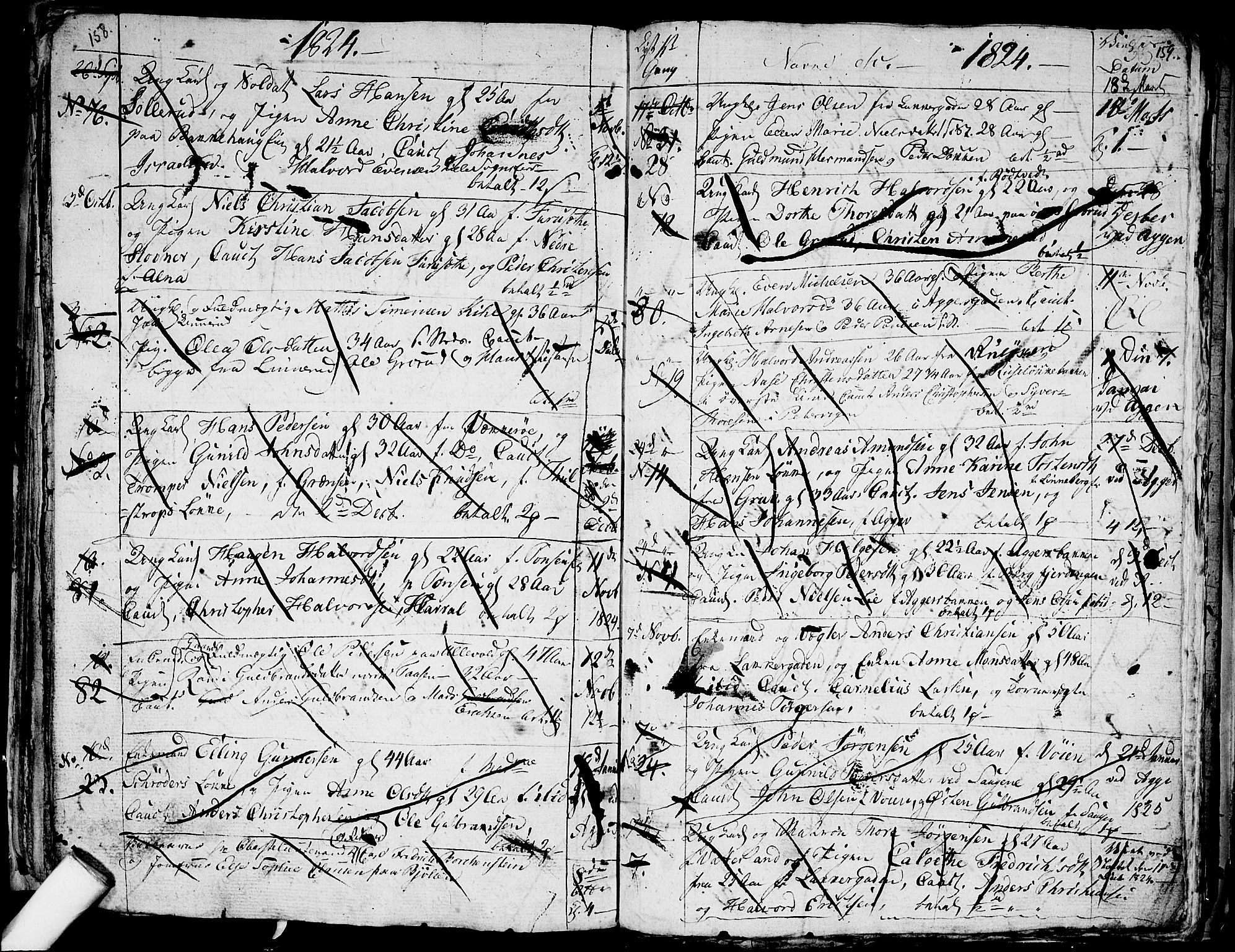 Aker prestekontor kirkebøker, SAO/A-10861/G/L0001: Parish register (copy) no. 1, 1796-1826, p. 158-159