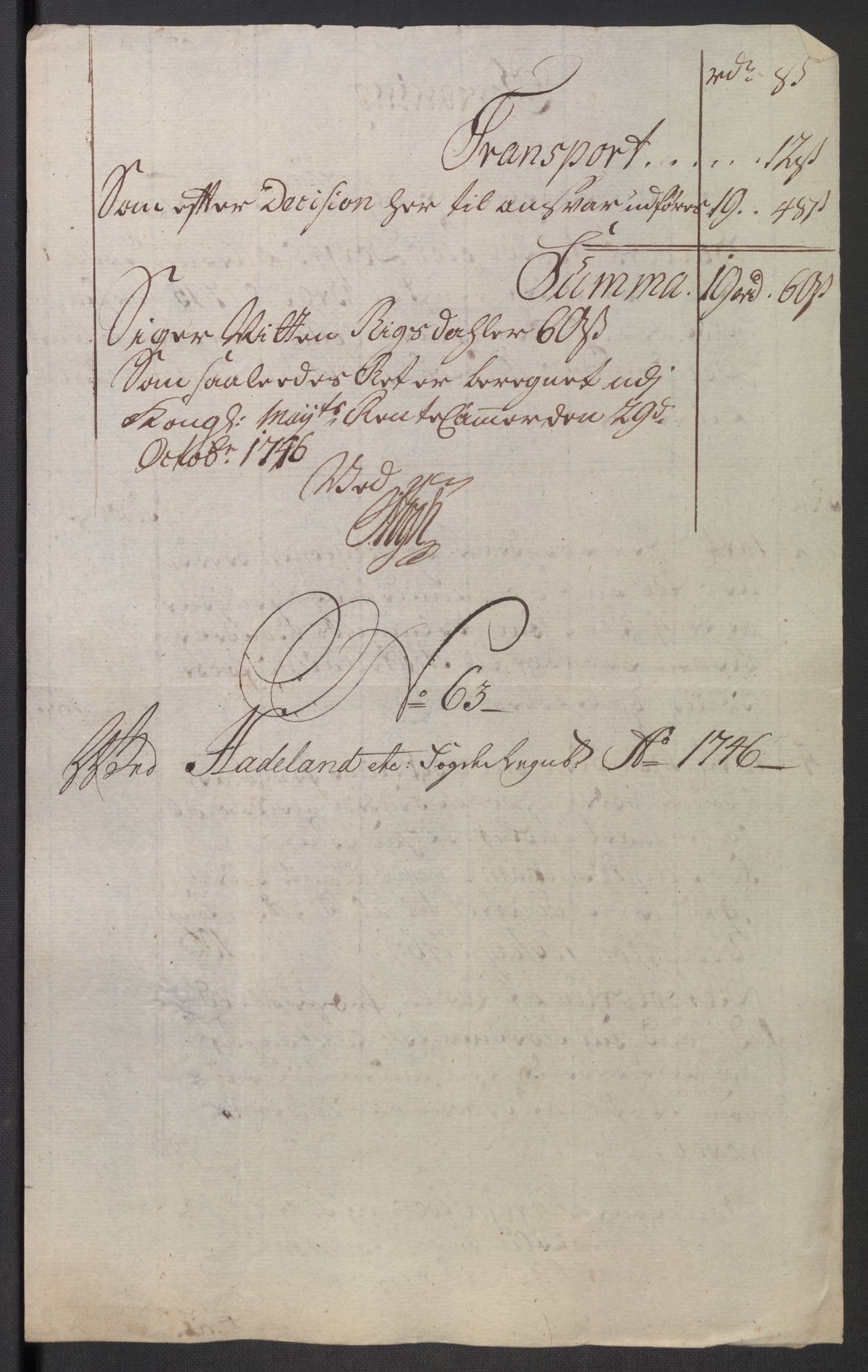 Rentekammeret inntil 1814, Reviderte regnskaper, Fogderegnskap, AV/RA-EA-4092/R18/L1345: Fogderegnskap Hadeland, Toten og Valdres, 1745-1746, p. 530