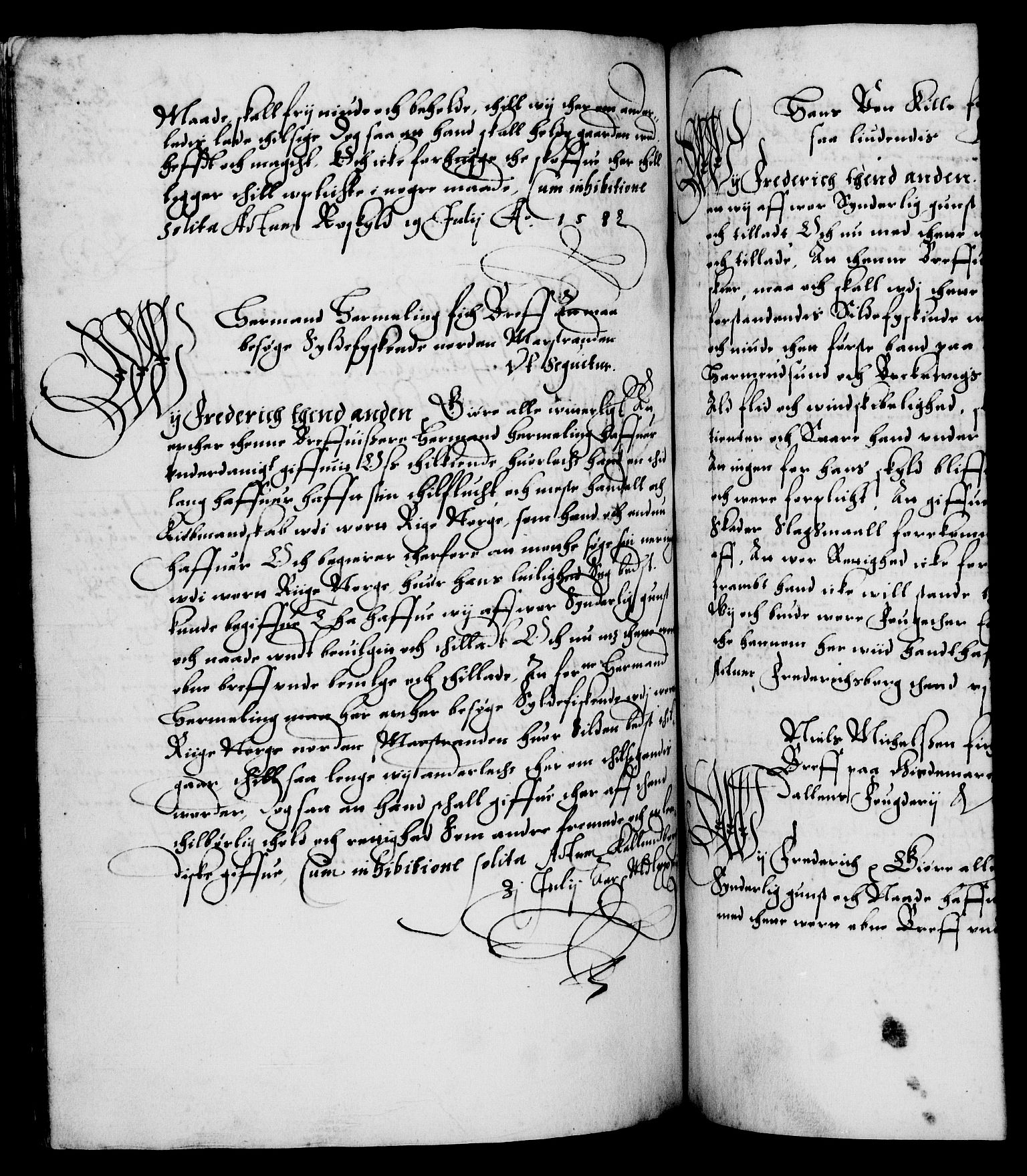 Danske Kanselli 1572-1799, RA/EA-3023/F/Fc/Fca/Fcaa/L0001: Norske registre (mikrofilm), 1572-1588, p. 384b