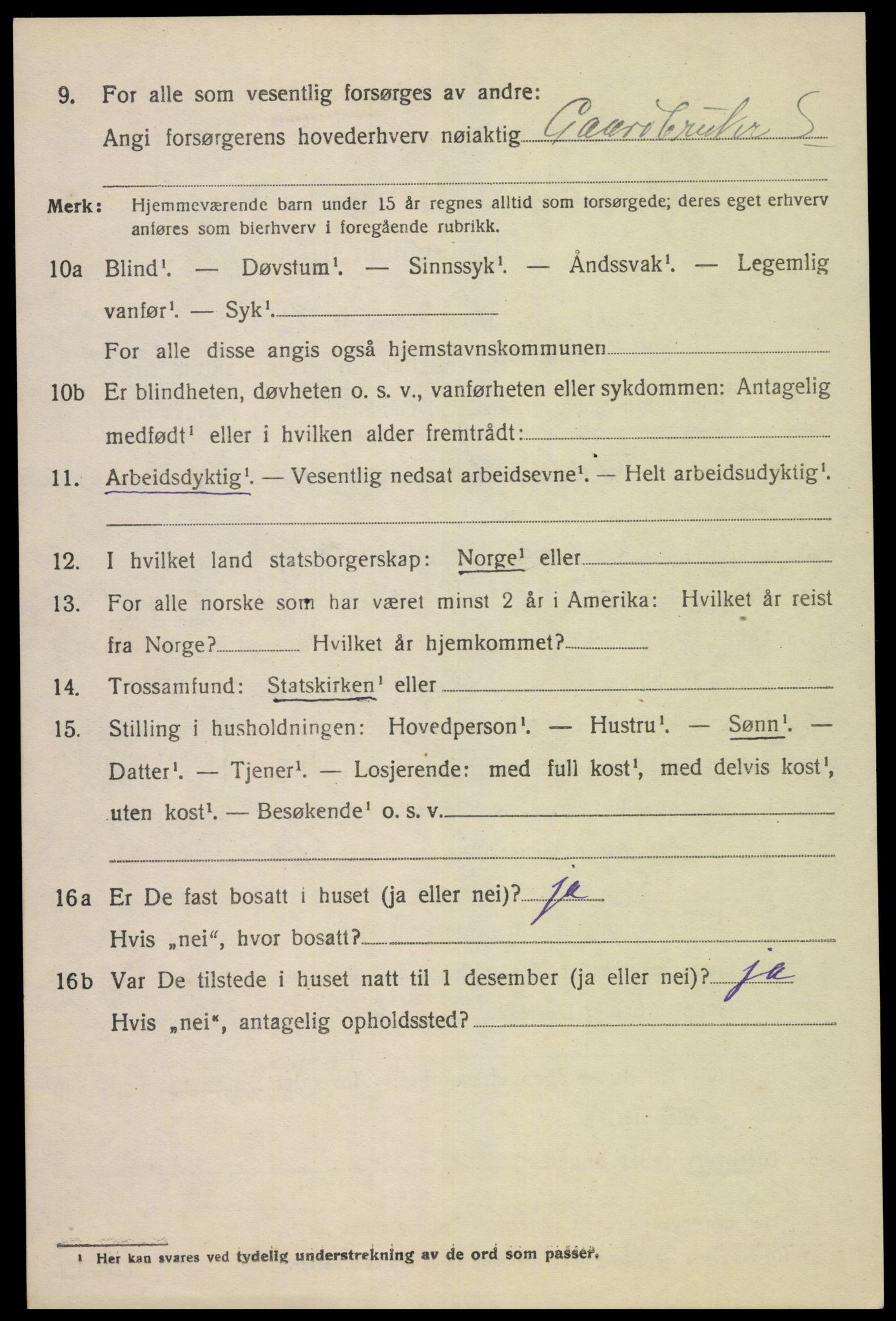 SAK, 1920 census for Bakke, 1920, p. 599