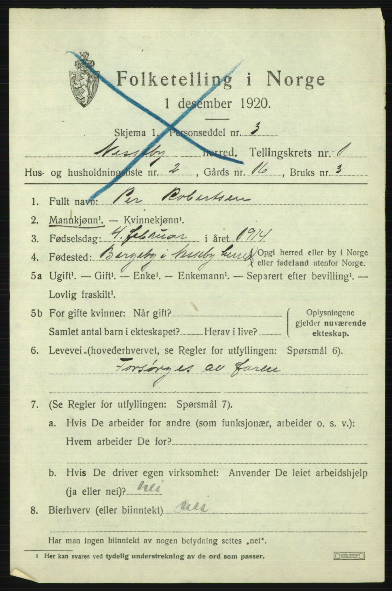 SATØ, 1920 census for Nesseby, 1920, p. 513