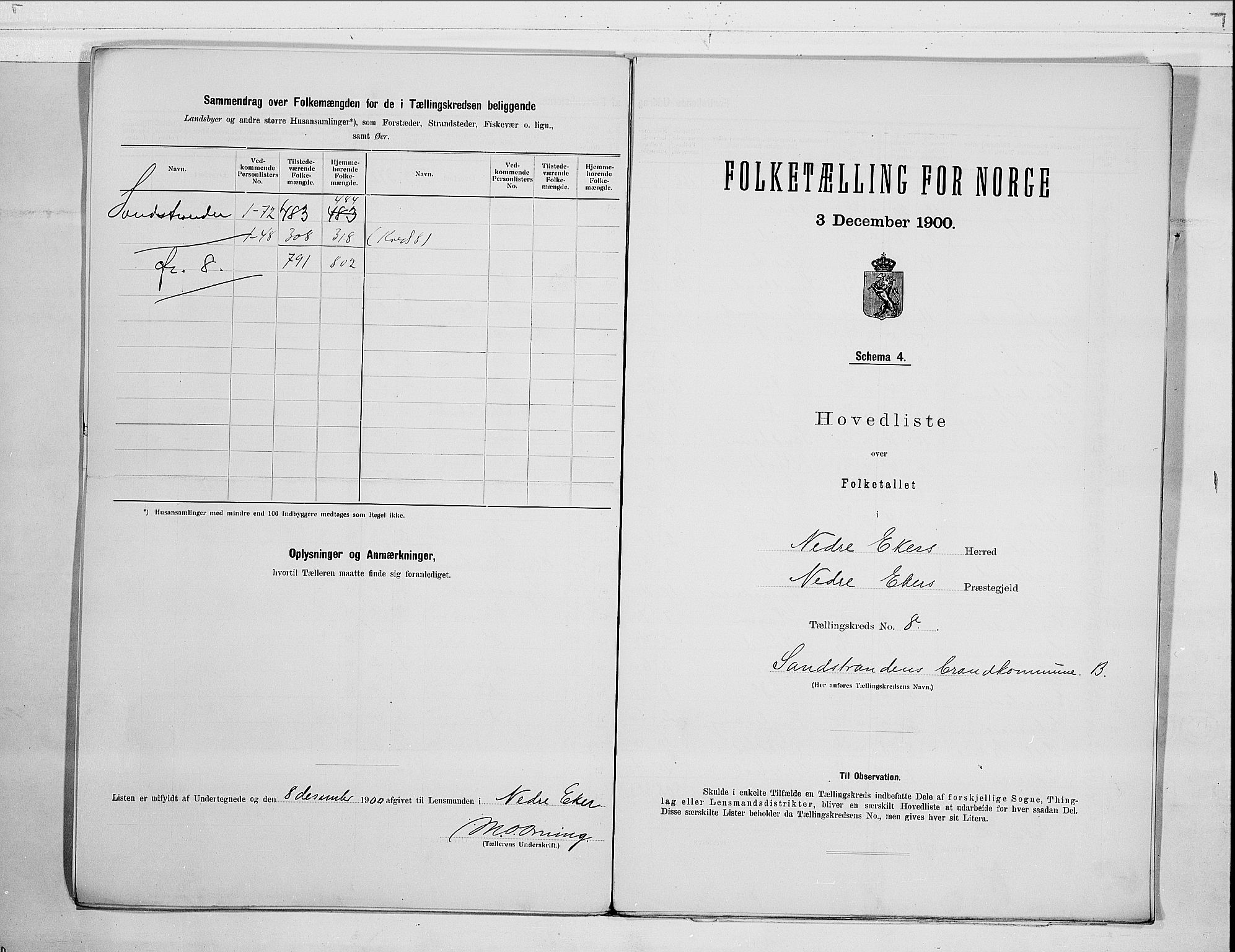 RA, 1900 census for Nedre Eiker, 1900, p. 18