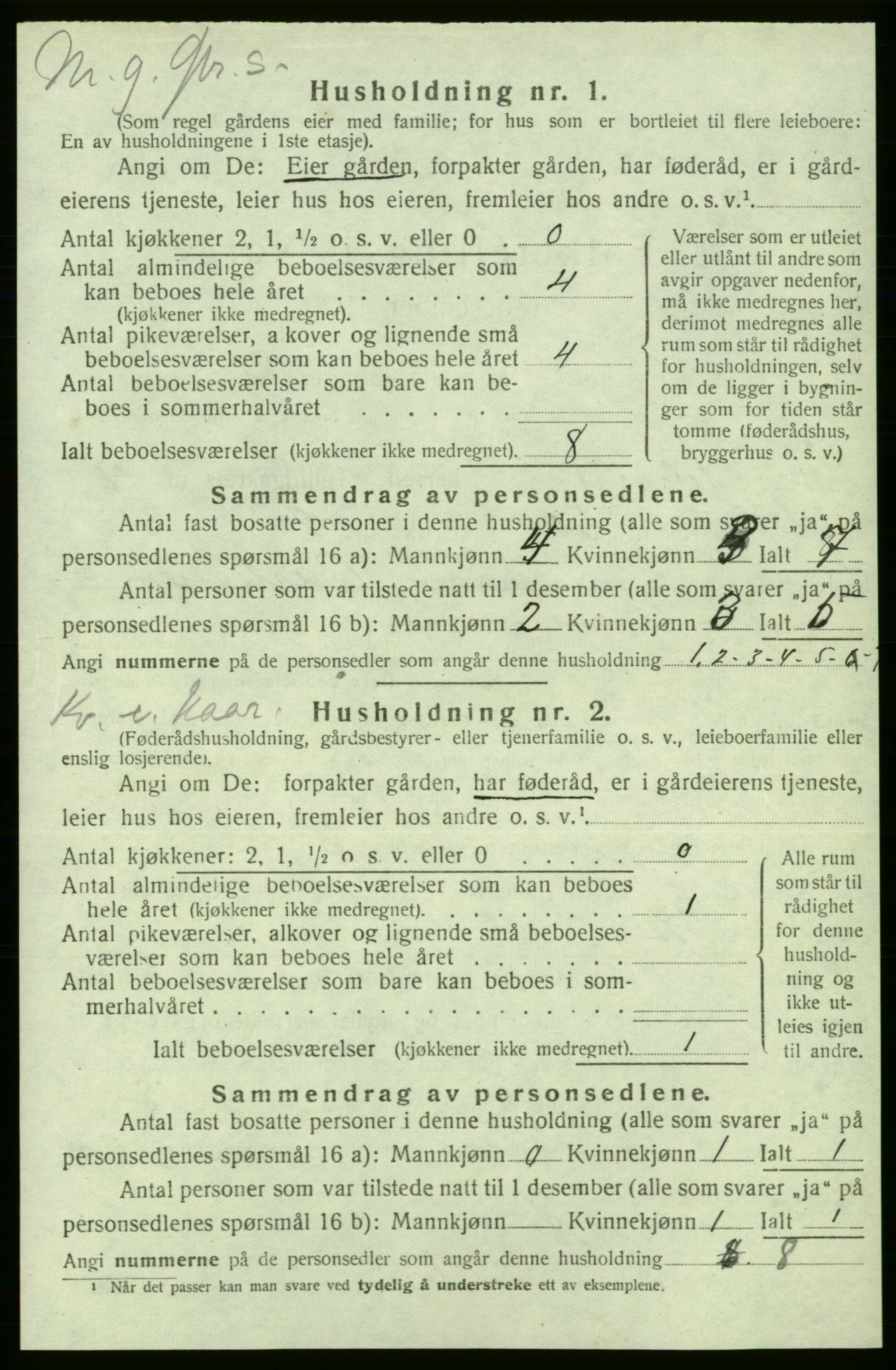 SAB, 1920 census for Strandebarm, 1920, p. 976