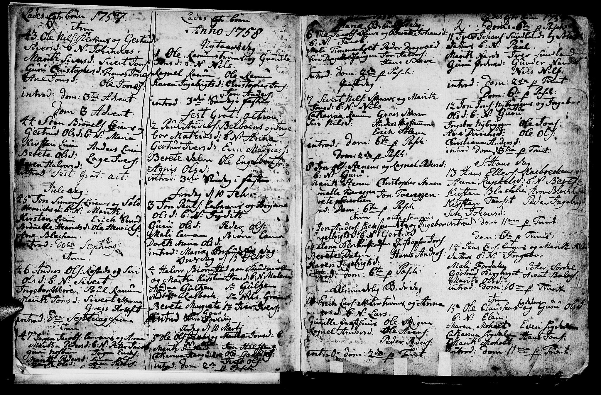 Ministerialprotokoller, klokkerbøker og fødselsregistre - Sør-Trøndelag, SAT/A-1456/606/L0305: Parish register (copy) no. 606C01, 1757-1819, p. 2