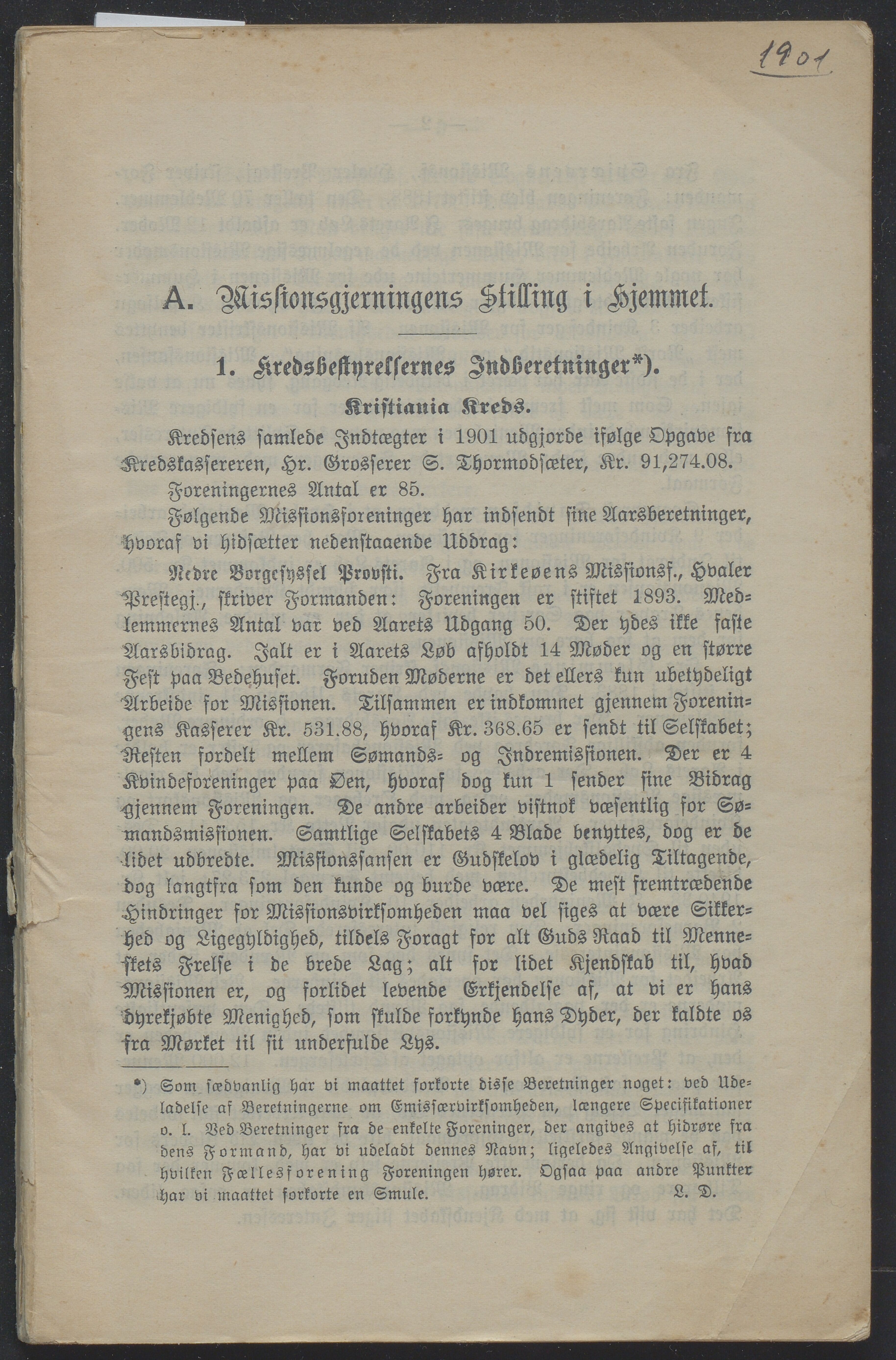 Det Norske Misjonsselskap - hovedadministrasjonen, VID/MA-A-1045/D/Db/Dba/L0340/0002: Beretninger, Bøker, Skrifter o.l   / Årsberetninger. Heftet. 60. , 1901