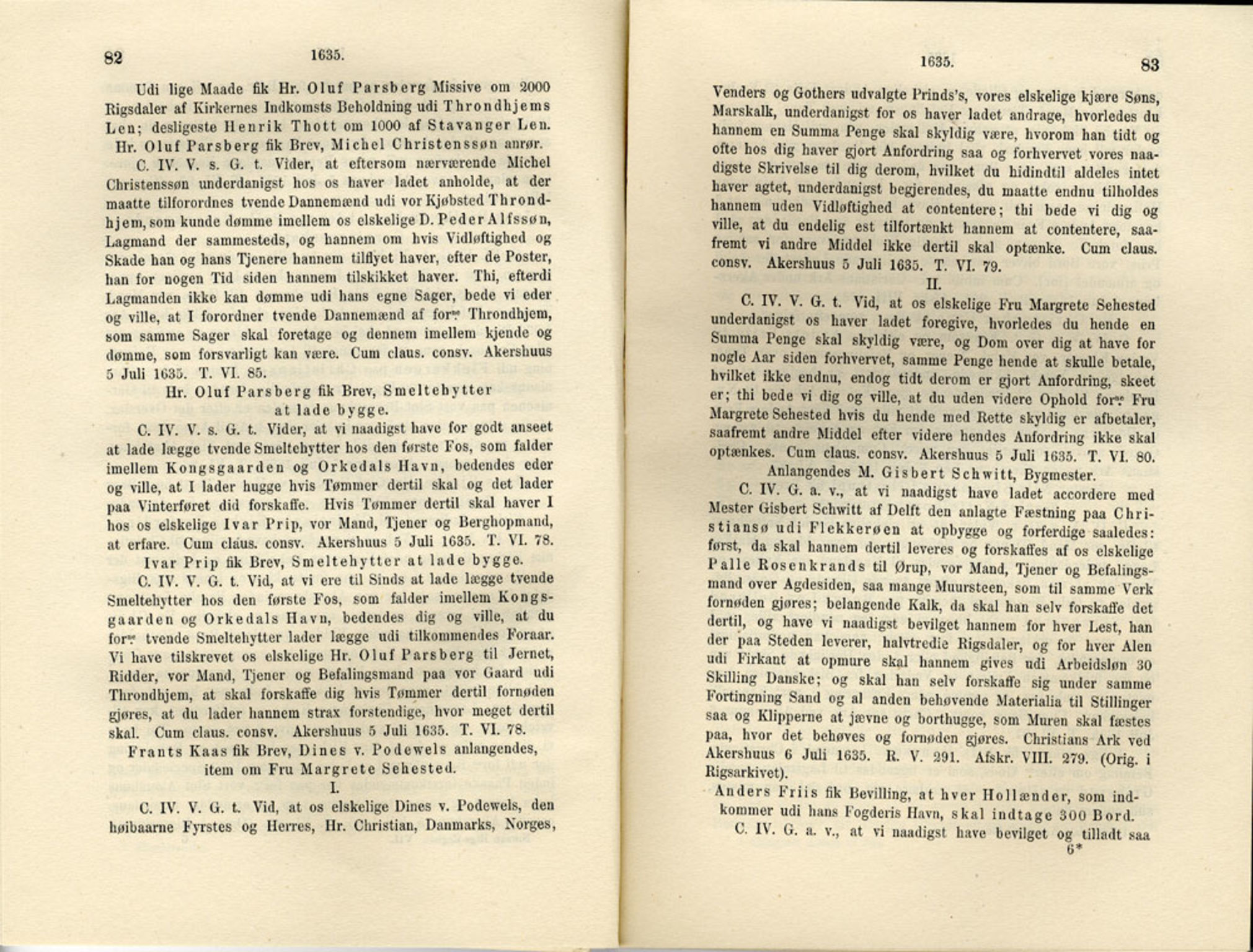 Publikasjoner utgitt av Det Norske Historiske Kildeskriftfond, PUBL/-/-/-: Norske Rigs-Registranter, bind 7, 1635-1640, p. 82-83