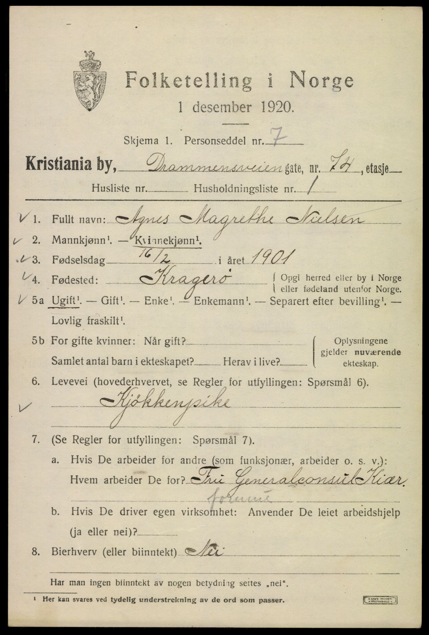 SAO, 1920 census for Kristiania, 1920, p. 202471