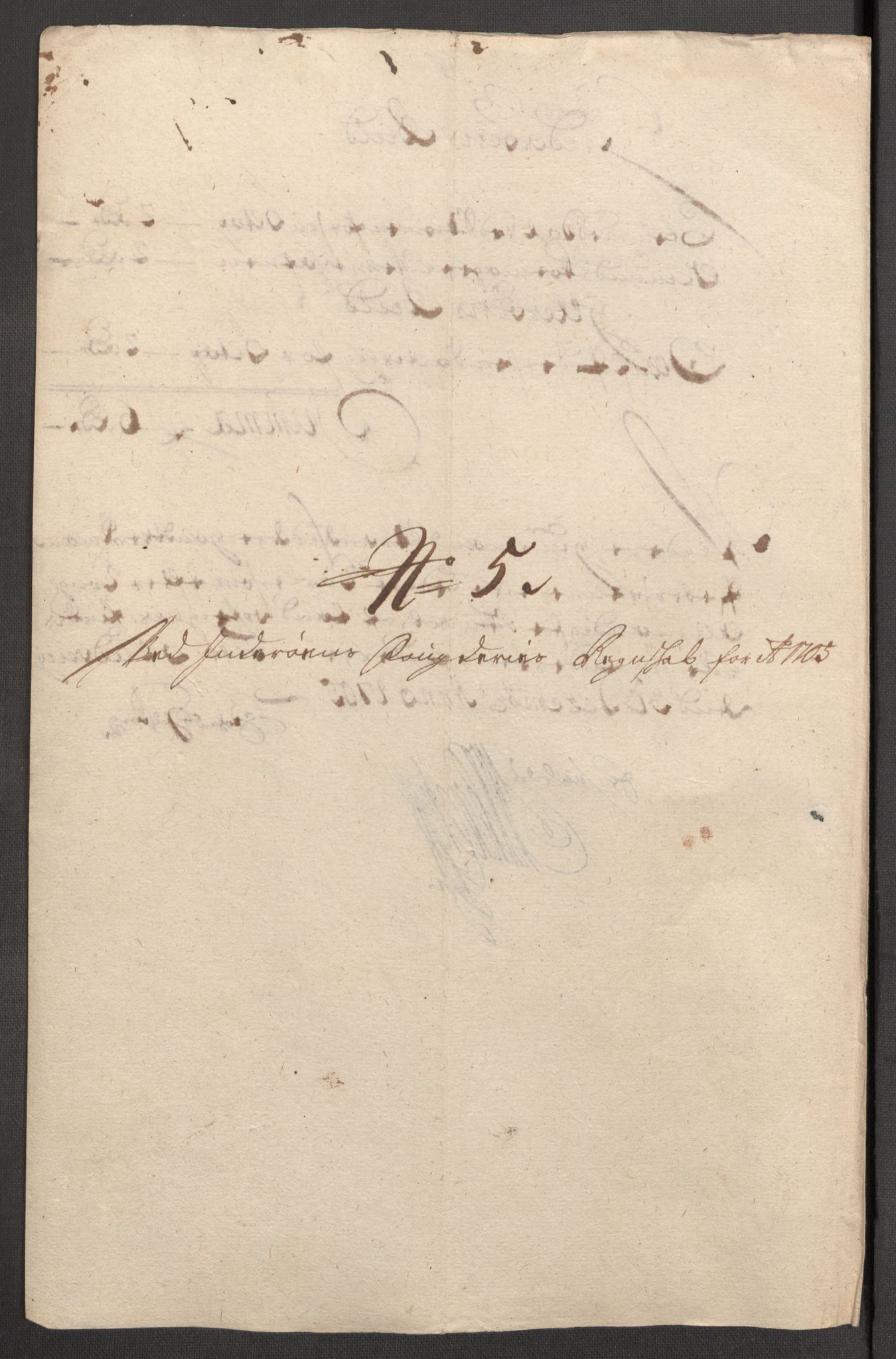 Rentekammeret inntil 1814, Reviderte regnskaper, Fogderegnskap, AV/RA-EA-4092/R63/L4314: Fogderegnskap Inderøy, 1705, p. 134