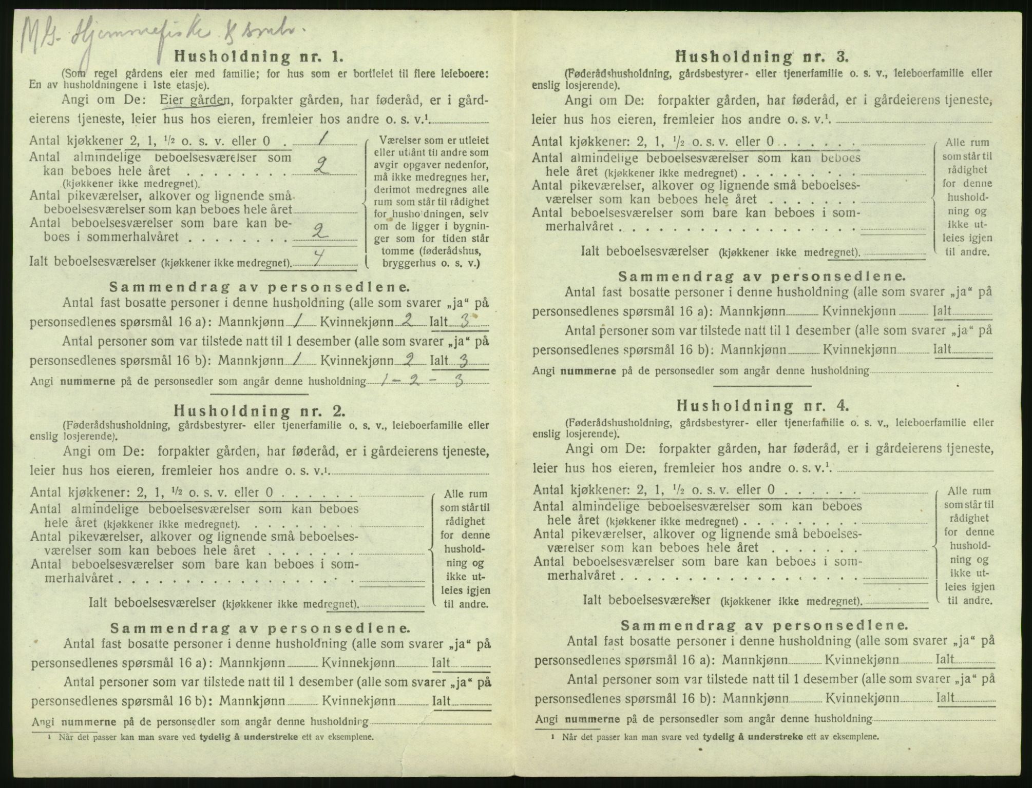 SAK, 1920 census for Oddernes, 1920, p. 78