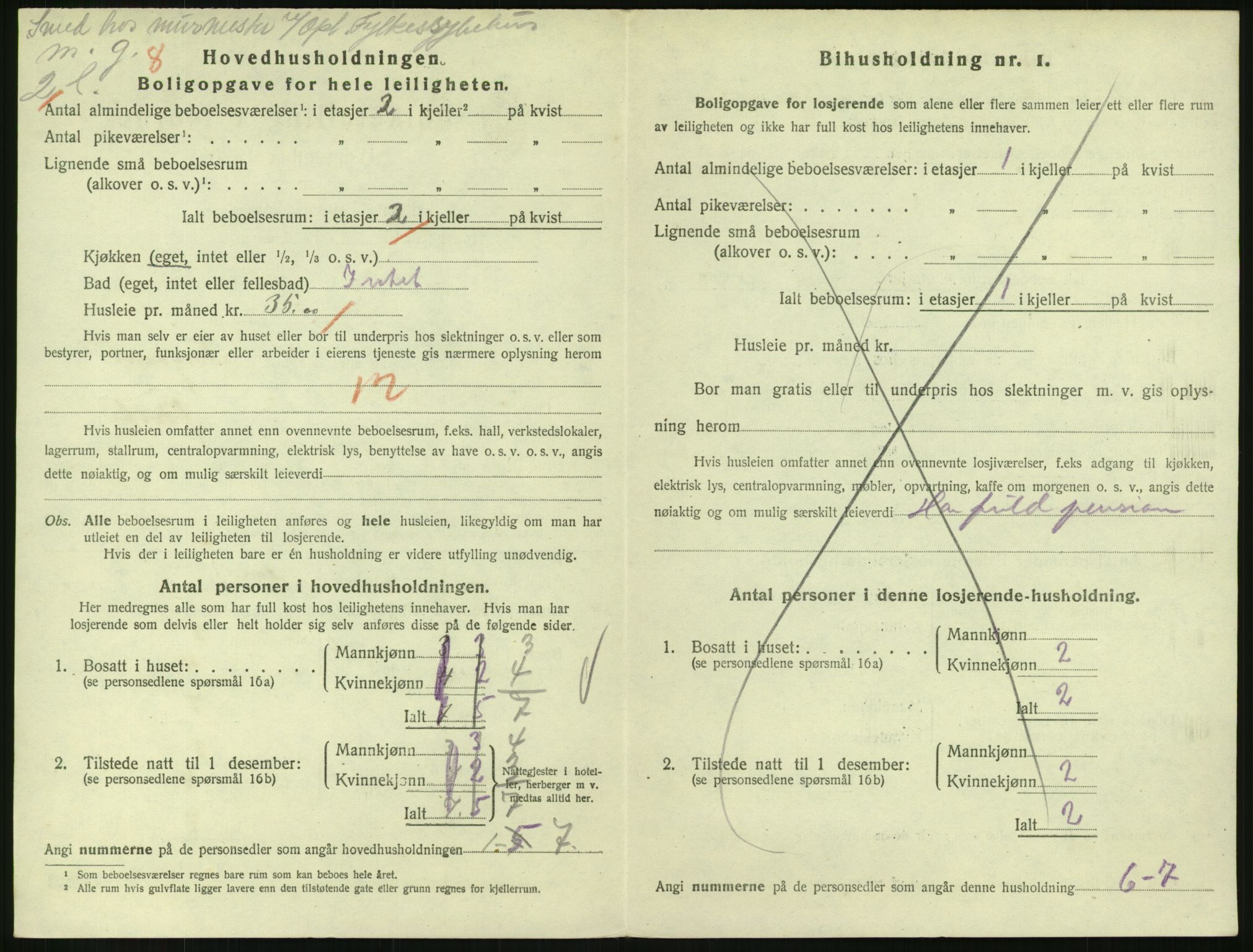 SAH, 1920 census for Lillehammer, 1920, p. 2059