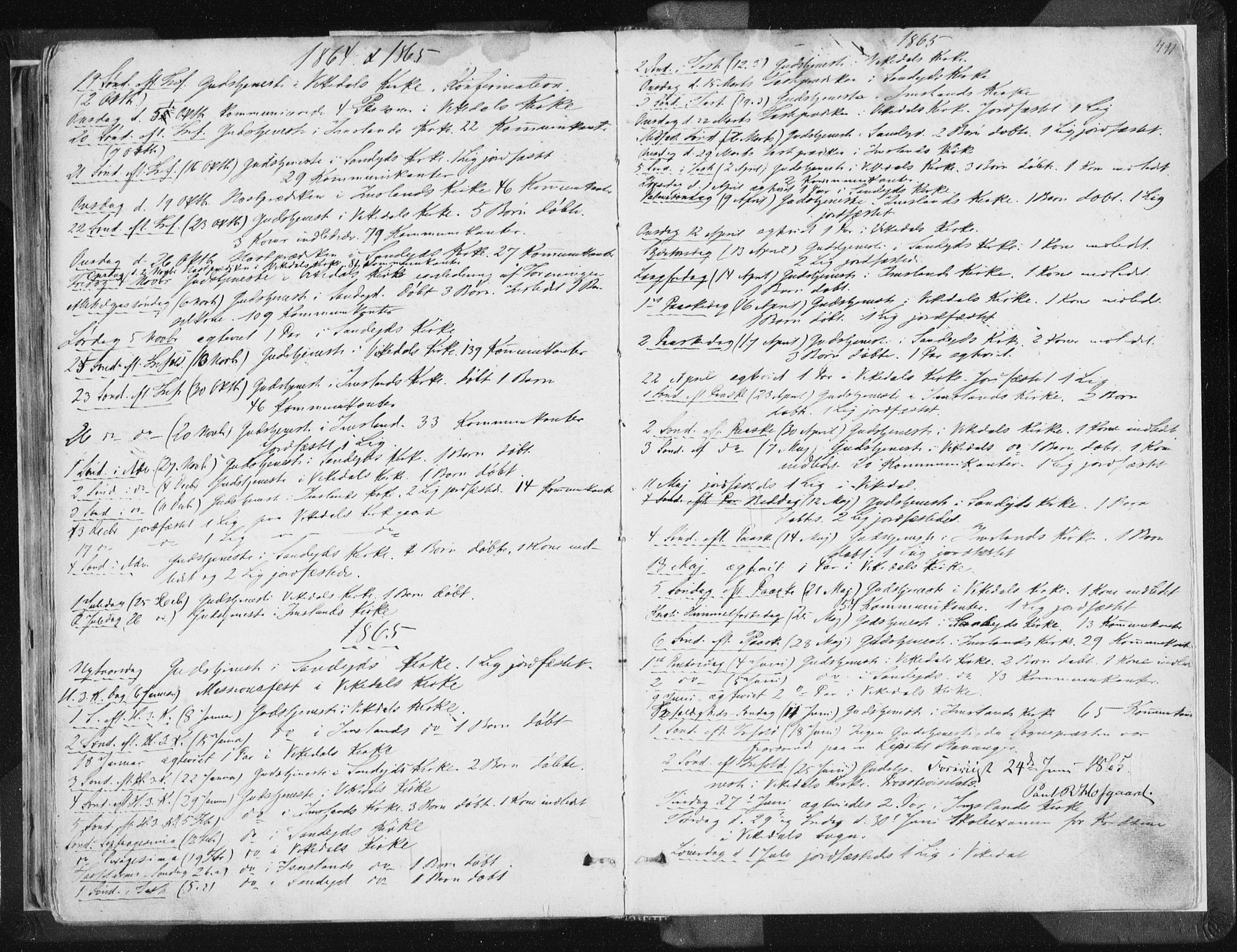 Vikedal sokneprestkontor, AV/SAST-A-101840/01/IV: Parish register (official) no. A 6.2, 1851-1867, p. 491