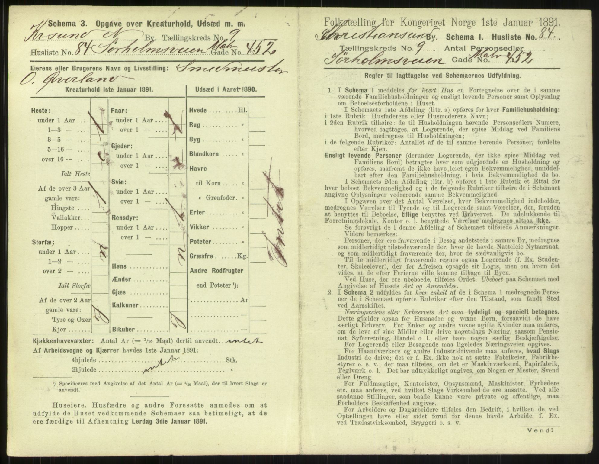 RA, 1891 census for 1503 Kristiansund, 1891, p. 1050