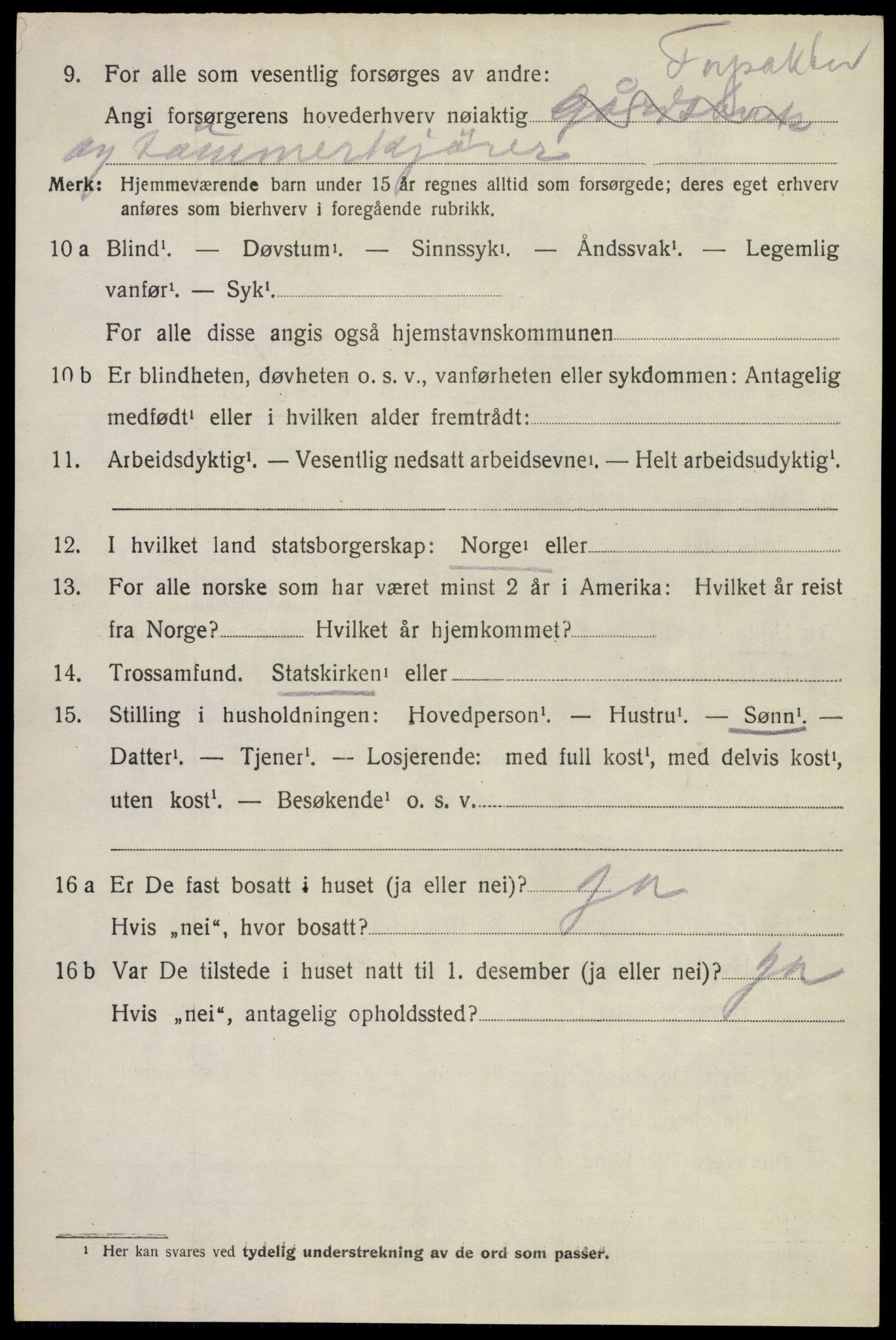 SAKO, 1920 census for Lardal, 1920, p. 5846