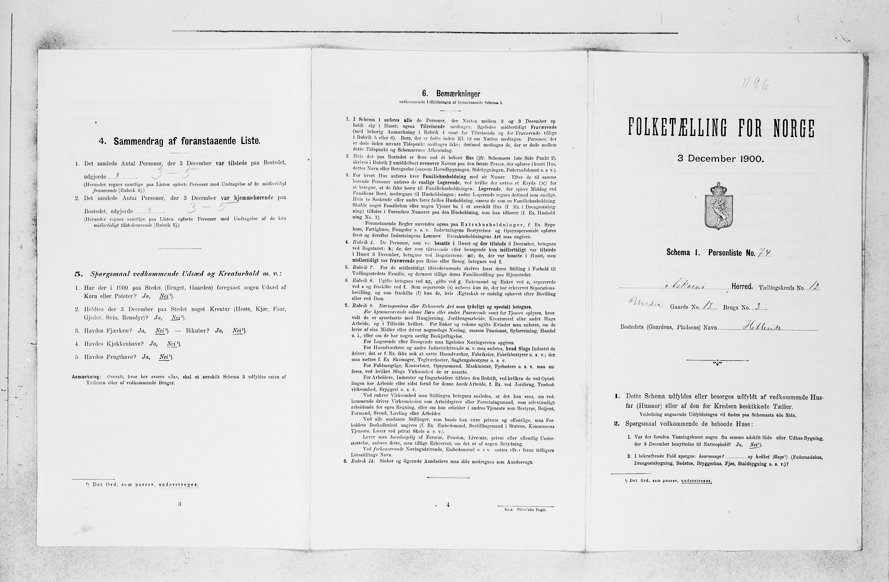 SAB, 1900 census for Askøy, 1900, p. 1733