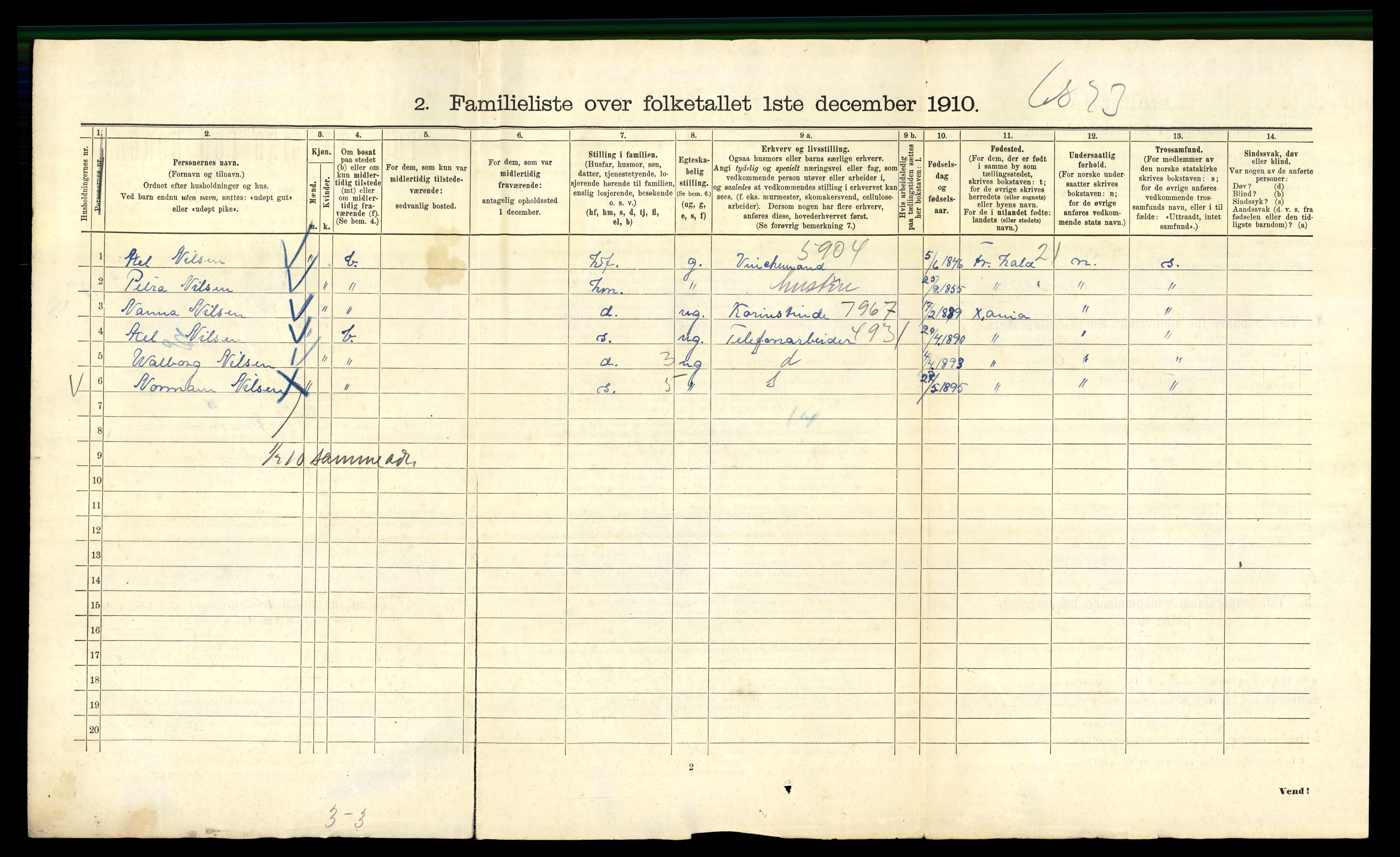 RA, 1910 census for Kristiania, 1910, p. 124682